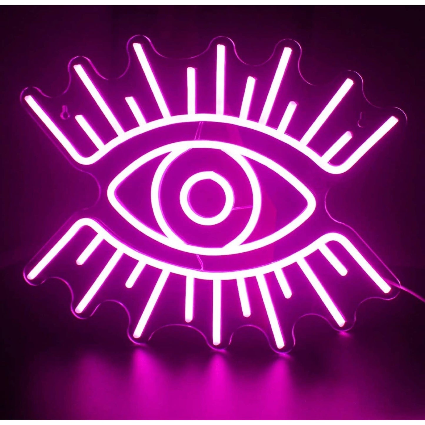 Lovely Bright Pink Shining Eye LED Night Light Wall Art Decor