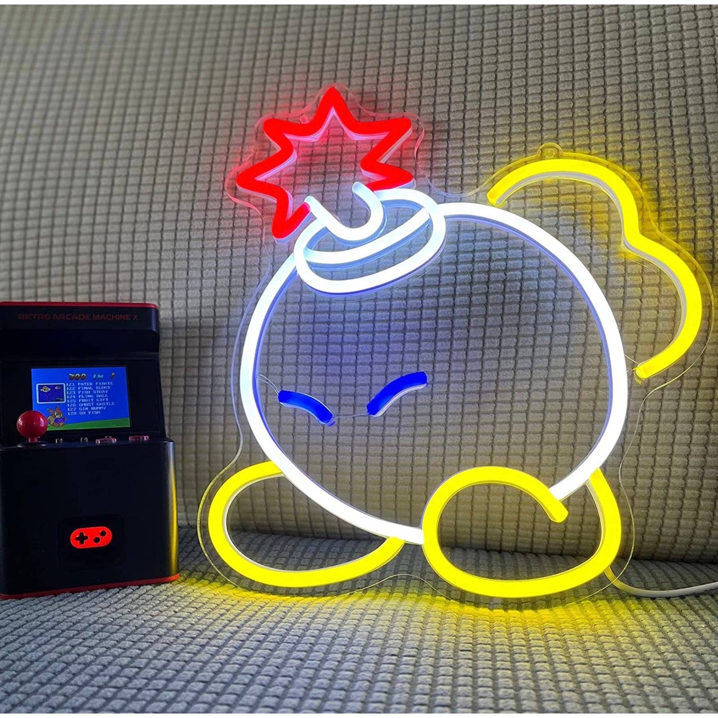 Fun Bright Bob-omb Super Mario LED Night Light Video Game Room Wall Decoration