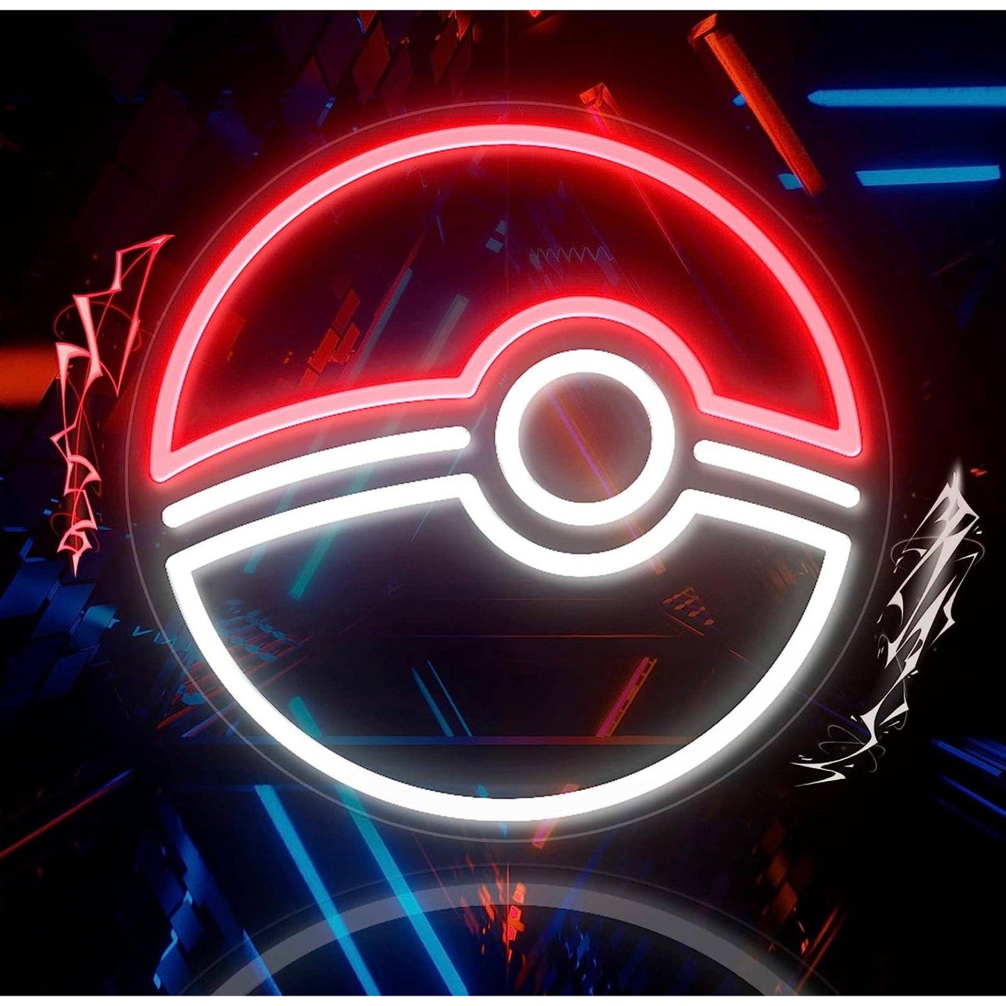 Lovely Bright Red / White Pokeball Pokemon LED Night Light Anime Japan Room Deco