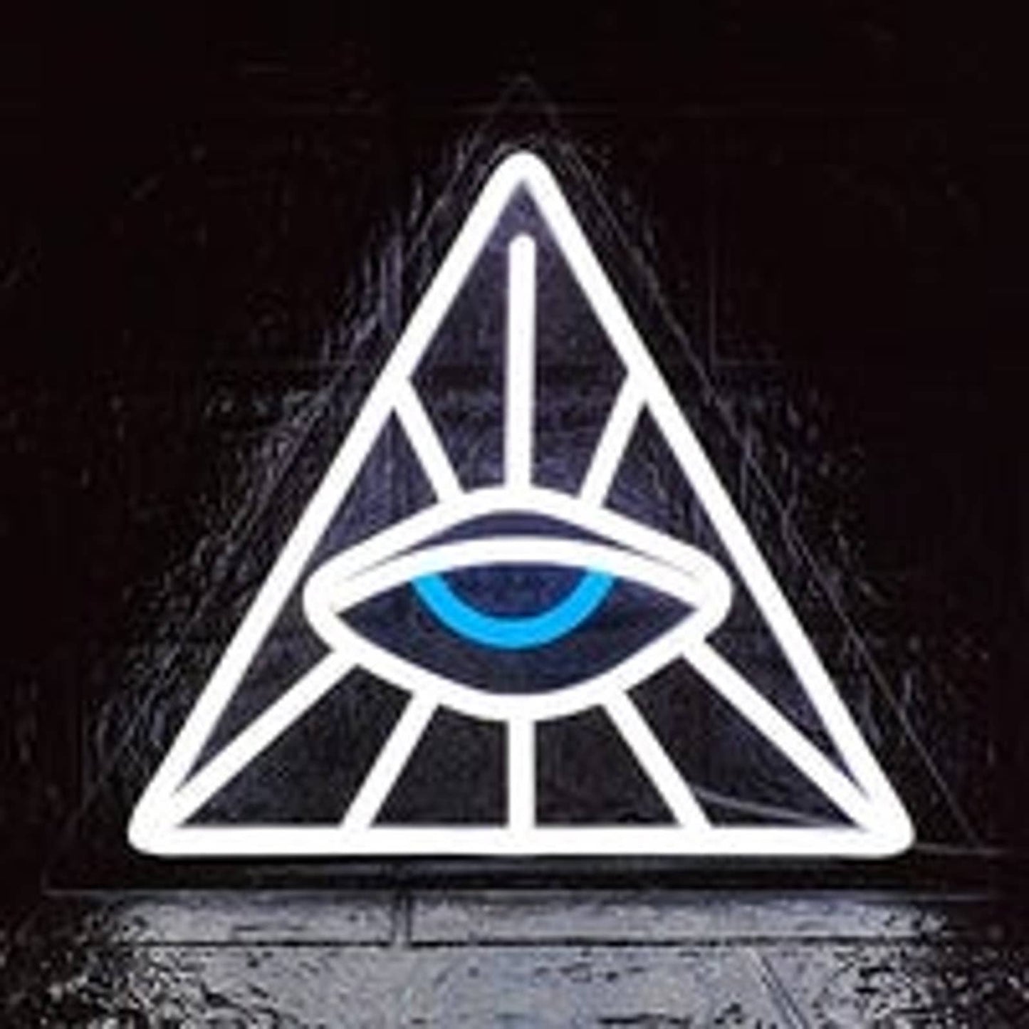 Vivid Bright White Shining Pyramid Eye LED Night Light Room Wall Decor