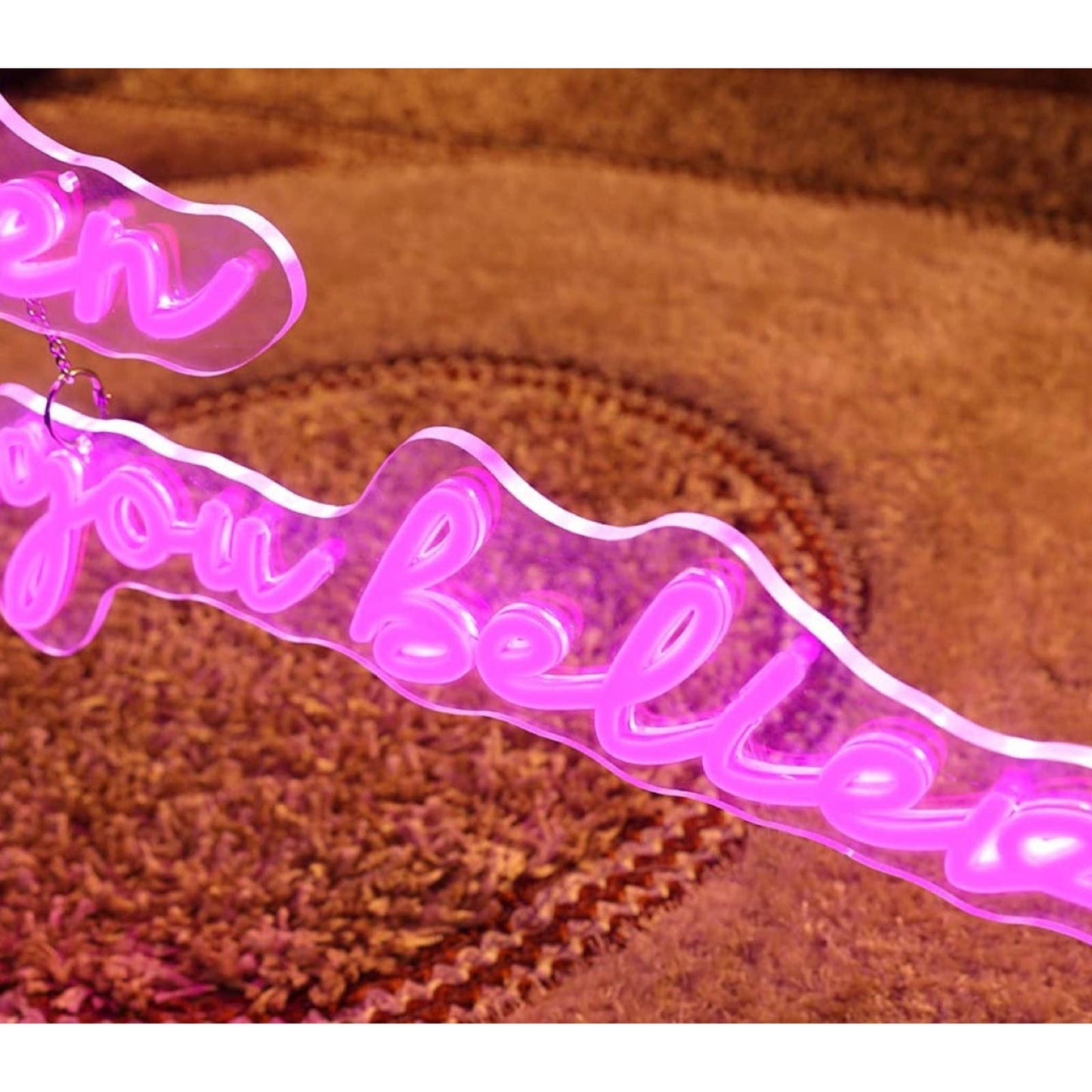Lovely Bright “You Will When You Believe” LED Night Light Room Wall Decor