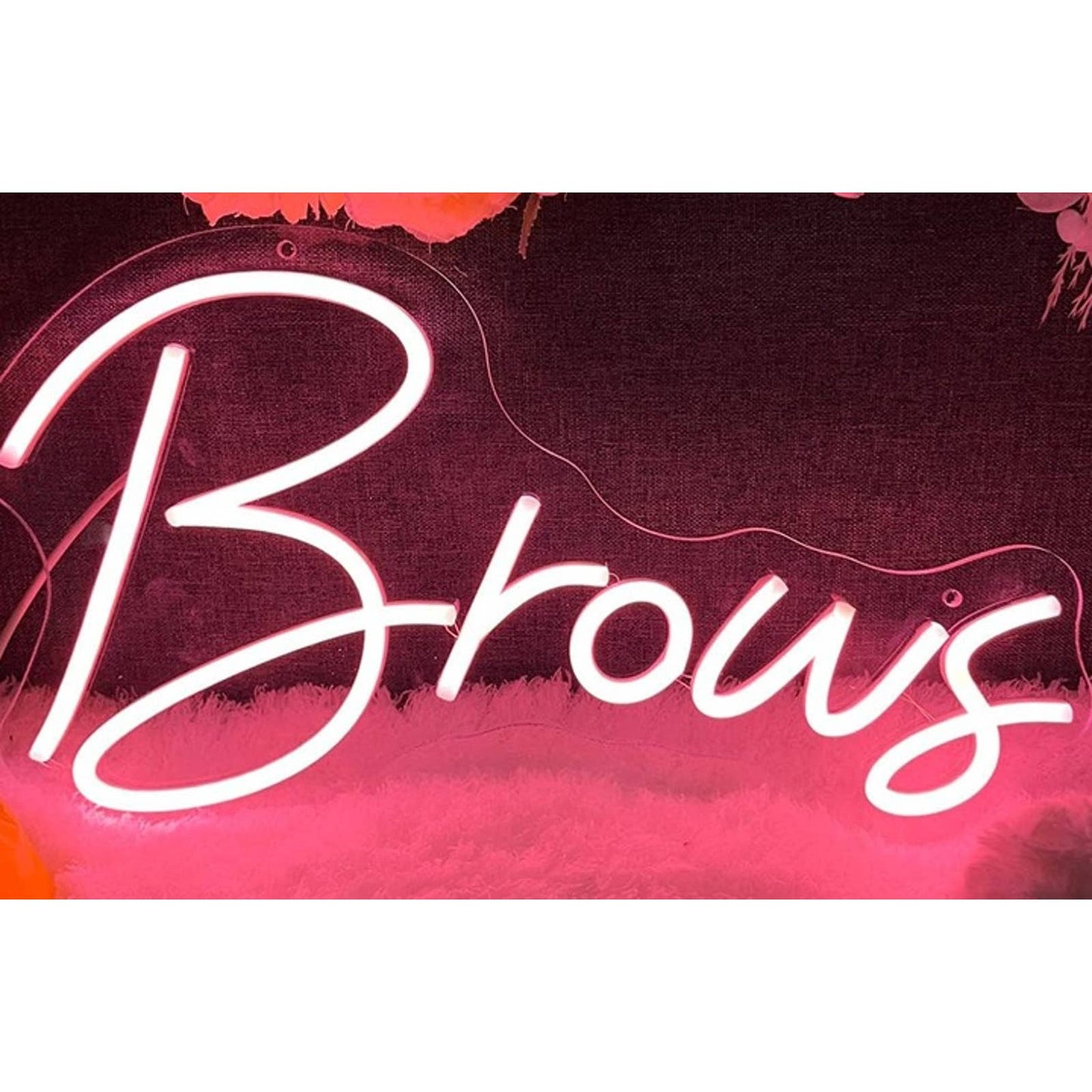 Lovely Bright Pink Eye “Brows” LED Night Light Spa Salon Wall Room Decor