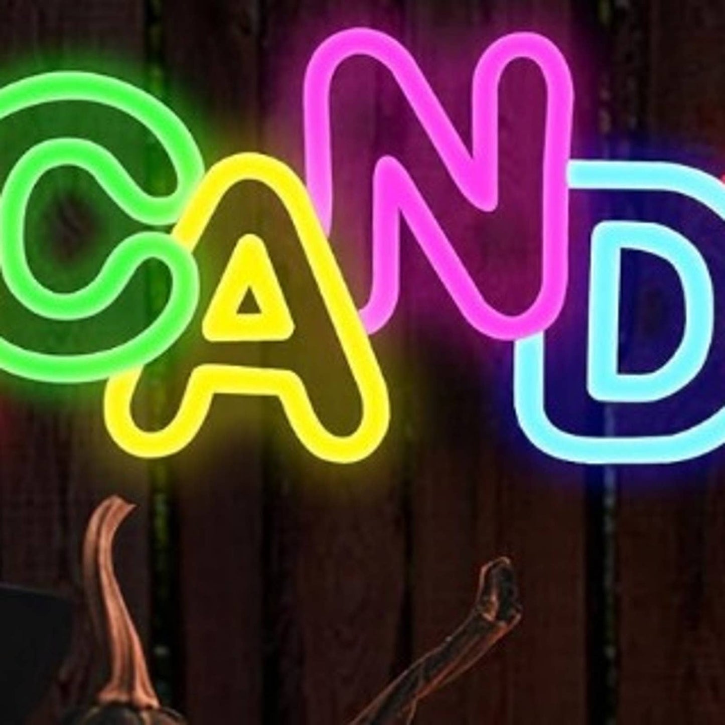 Vivid Bright Fun Color Candy Teddy Bear LED Night Light Room Wall Decor