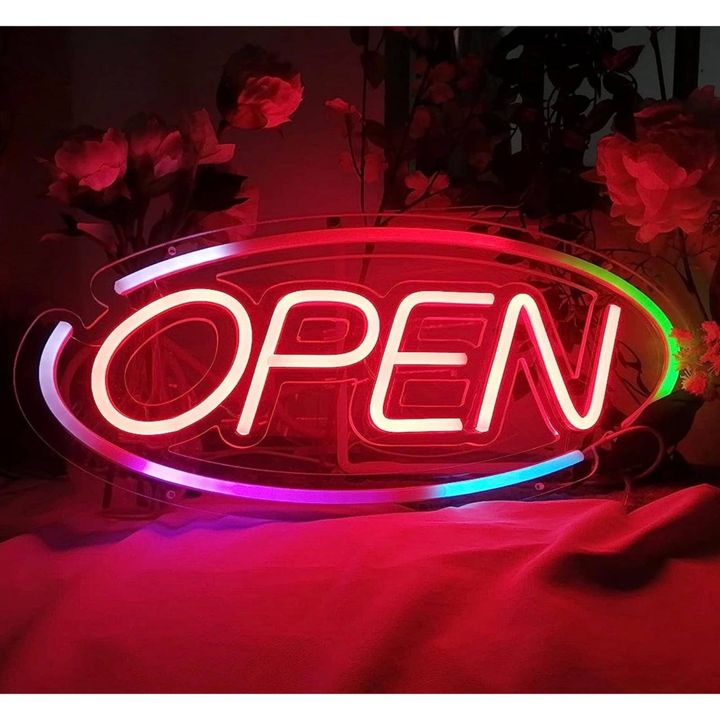 High Quality Eye-Catching Color Changing OPEN LED Business Store Light Sign