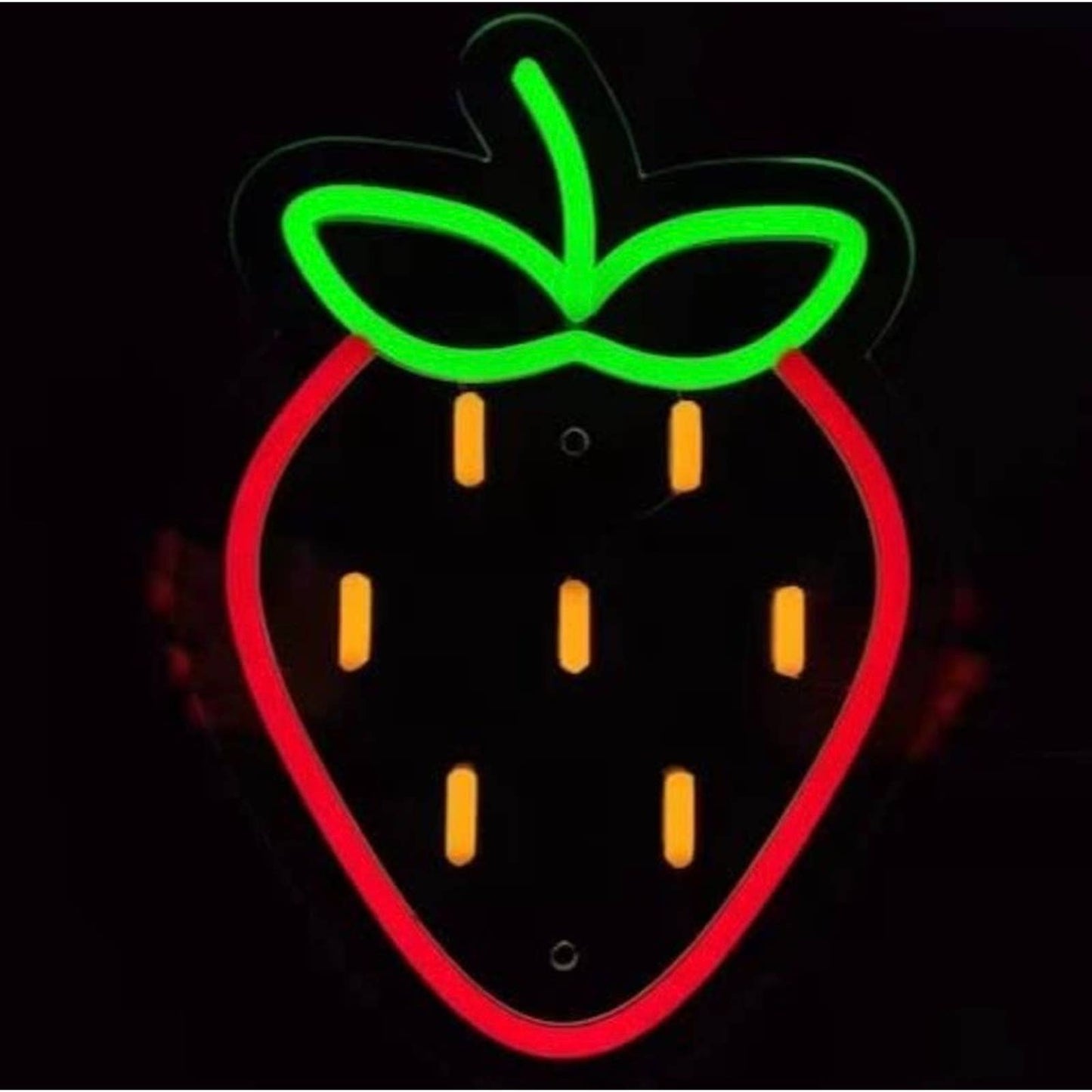 Lovely Tasty Bright Red Strawberry LED Night Light Room Wall Decoration