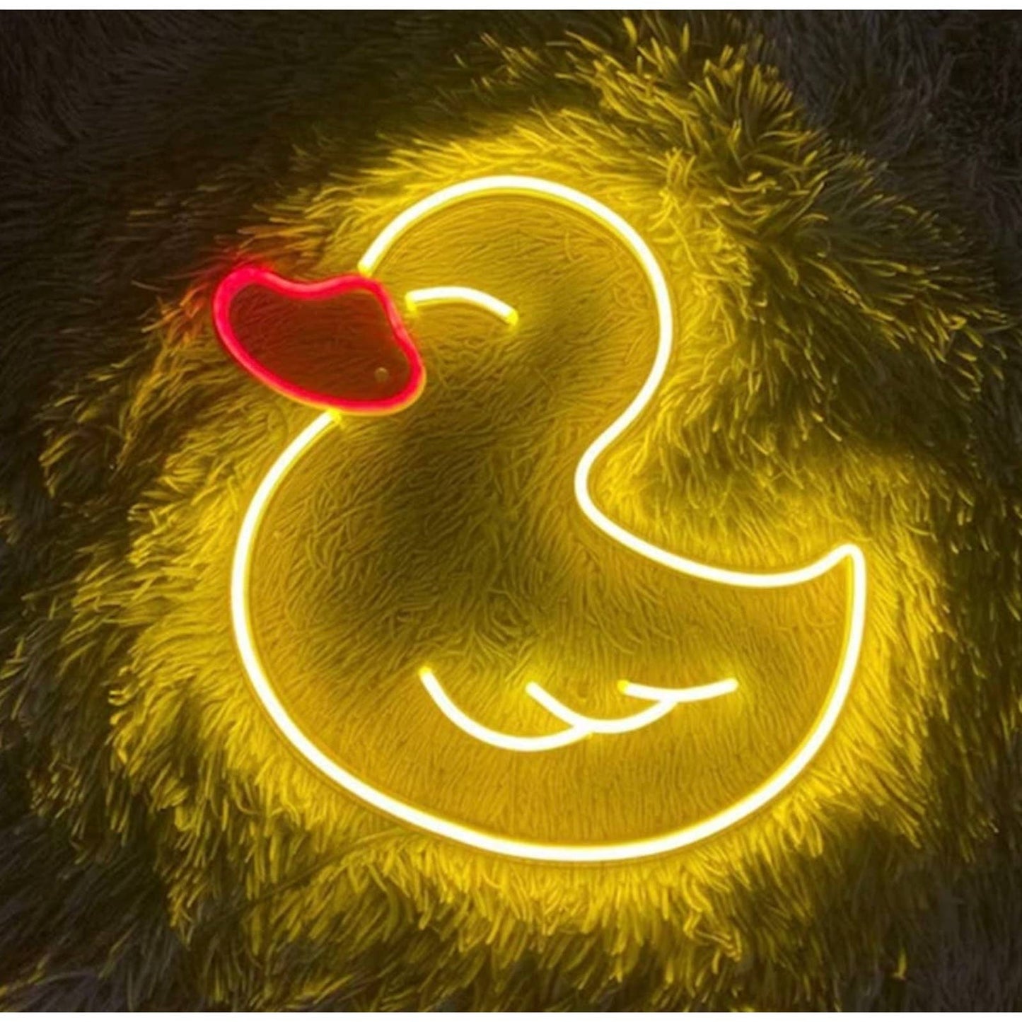Fun Bright Yellow Rubber Ducky LED Night Light Room Wall Decoration