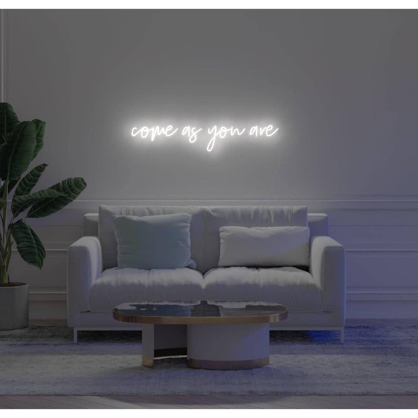 Lovely Bright White “Come As You Are” LED Night Light Room Wall Decoration