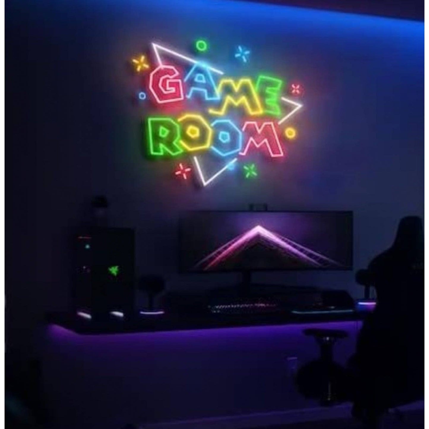 Super Mario Inspired Game Room LED Light Sign Wall Decoration