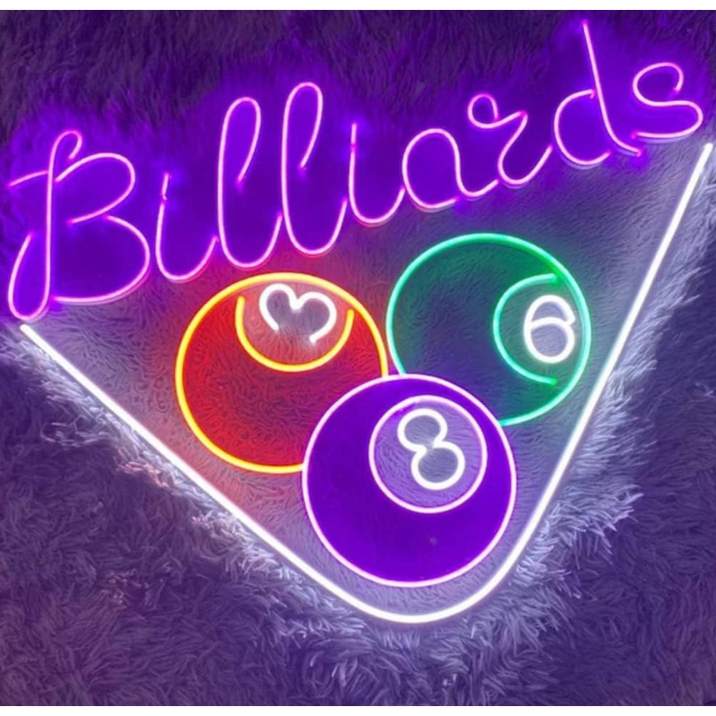 Vivid Bright Colorful Billiards Pool LED Night Light Game Room Wall Decoration