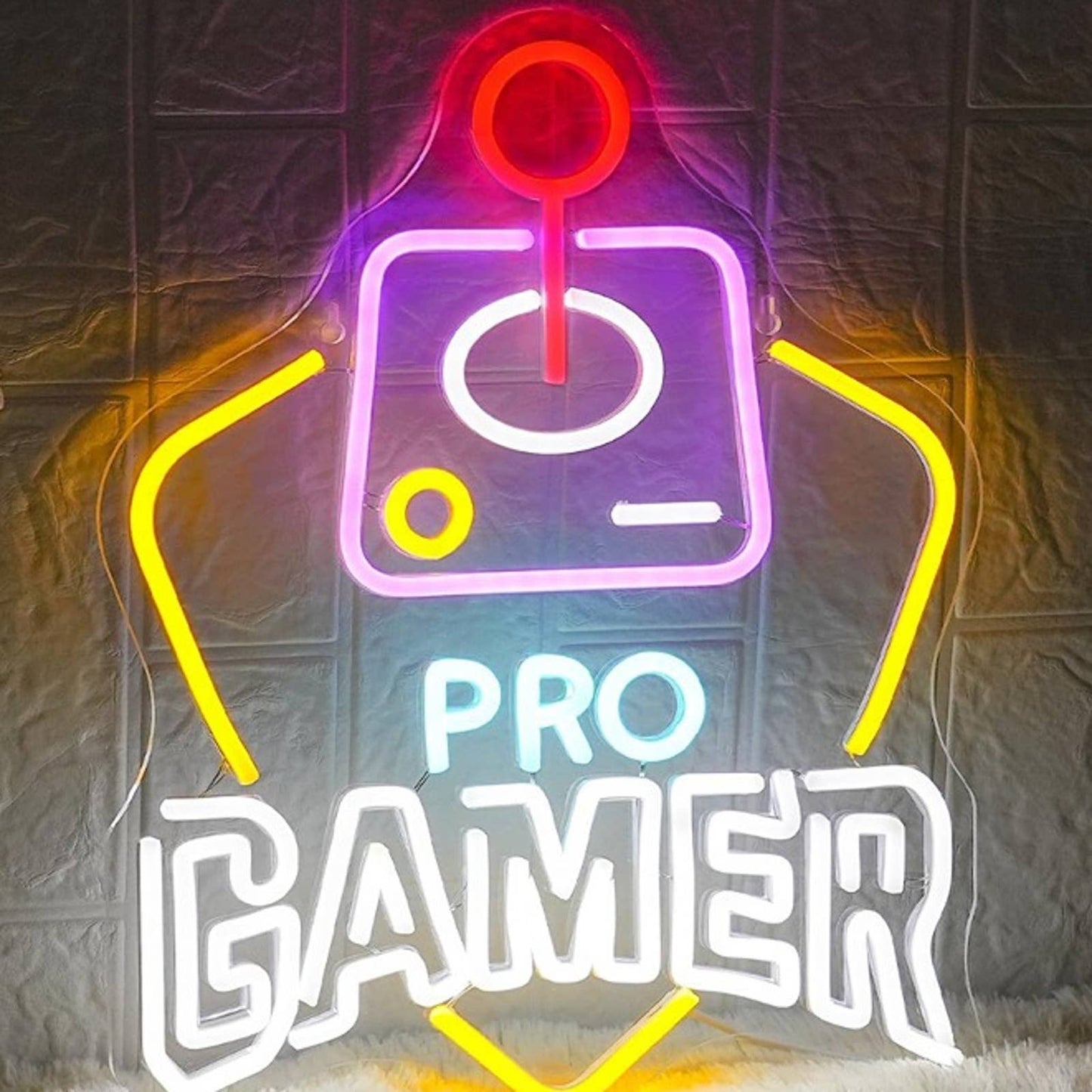 Fun Bright Pro Gamer Arcade Joystick LED Night Light Game Room Decor