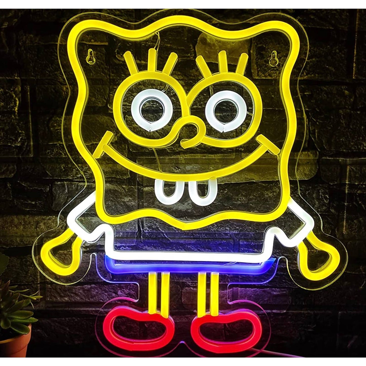 Fun Bright Sponge Bob Square Pants LED Night Light Nickelodeon Cartoon Decor