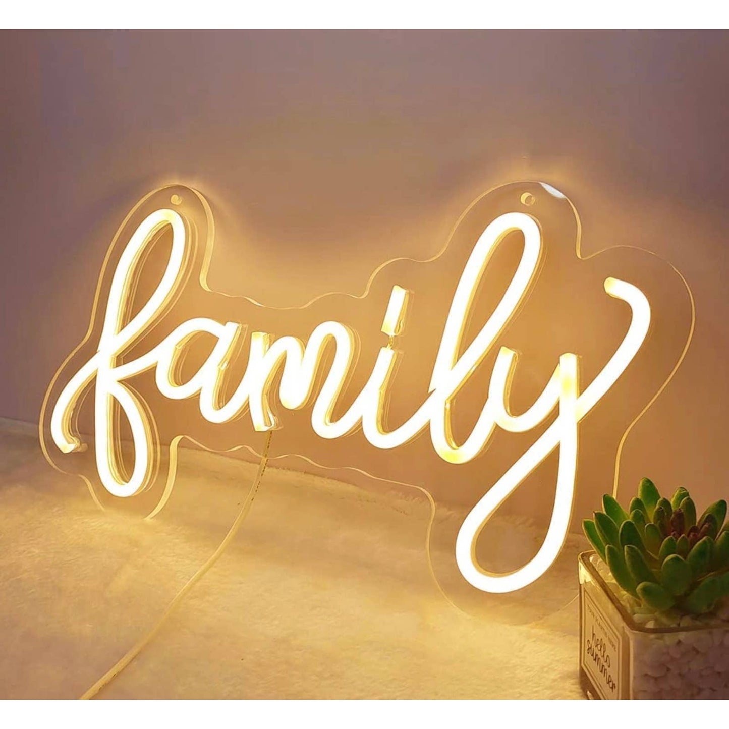 Lovely Bright Warm White “Family” LED Night Light Room Wall Decor