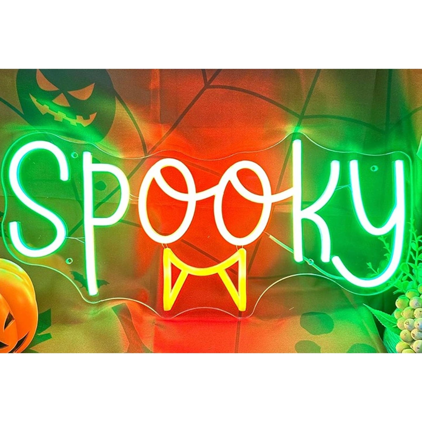 Vivid Bright Spooky Vampire Teeth LED Night Light Halloween Decor