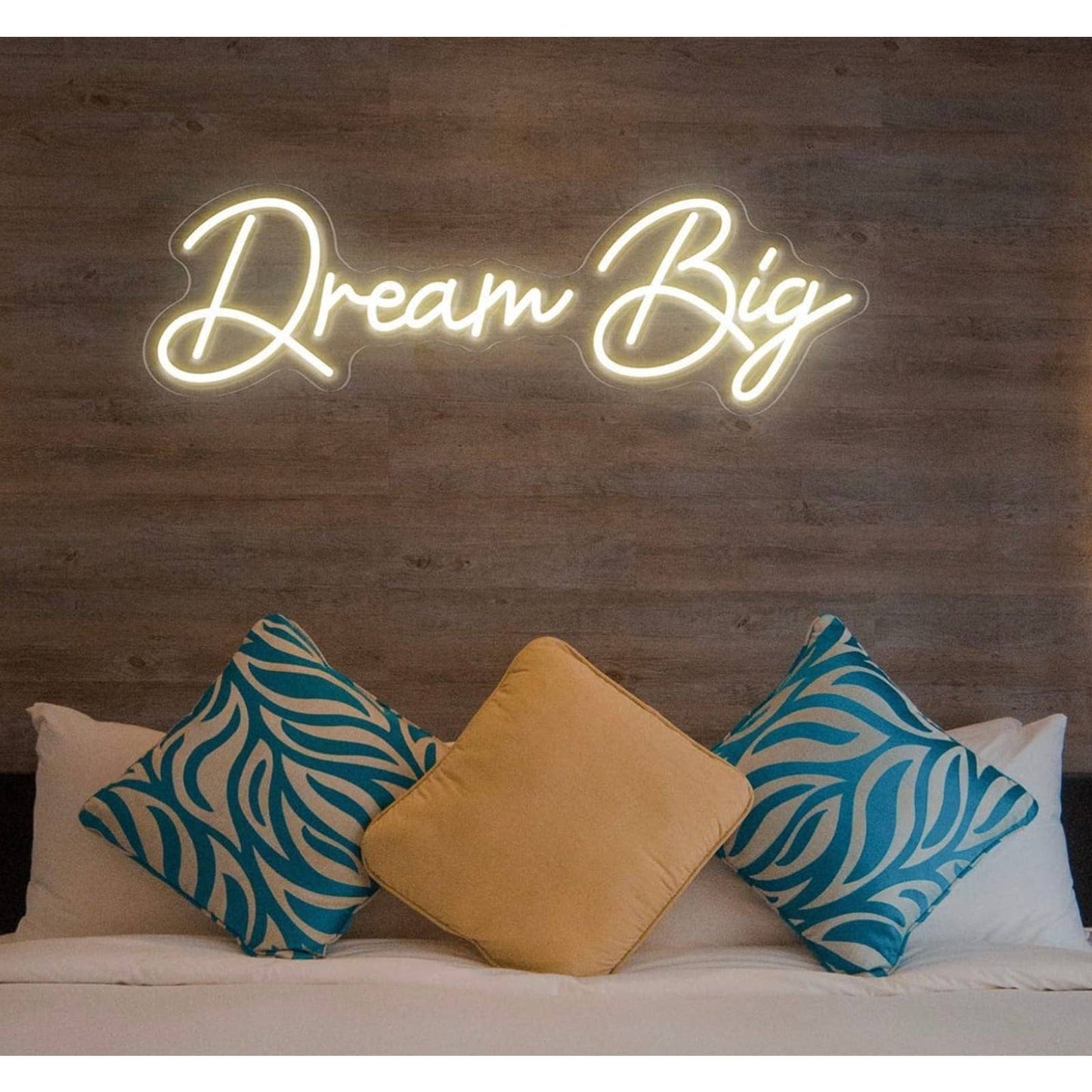 Lovely Bright Cool White “Dream Big” LED Night Light Room Wall Decoration
