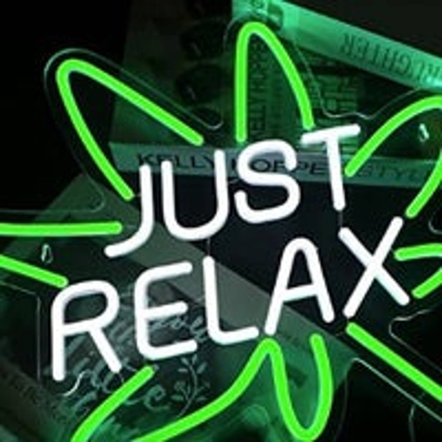 Lovely Bright Green Plant Just Relax LED Night Light Room Wall Decoration
