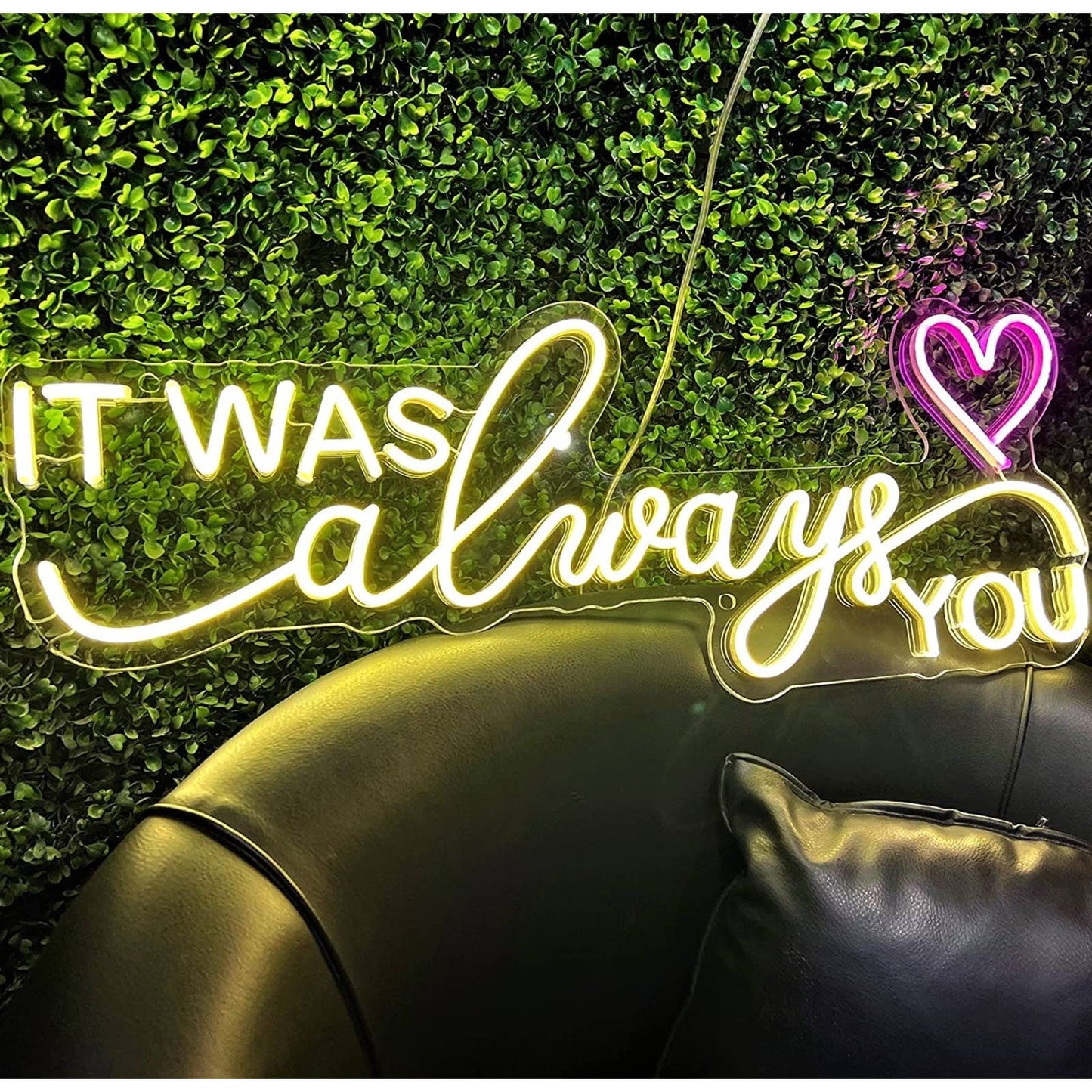 Lovely Bright Warm “It Was Always You” LED Night Light Room Wall Decoration