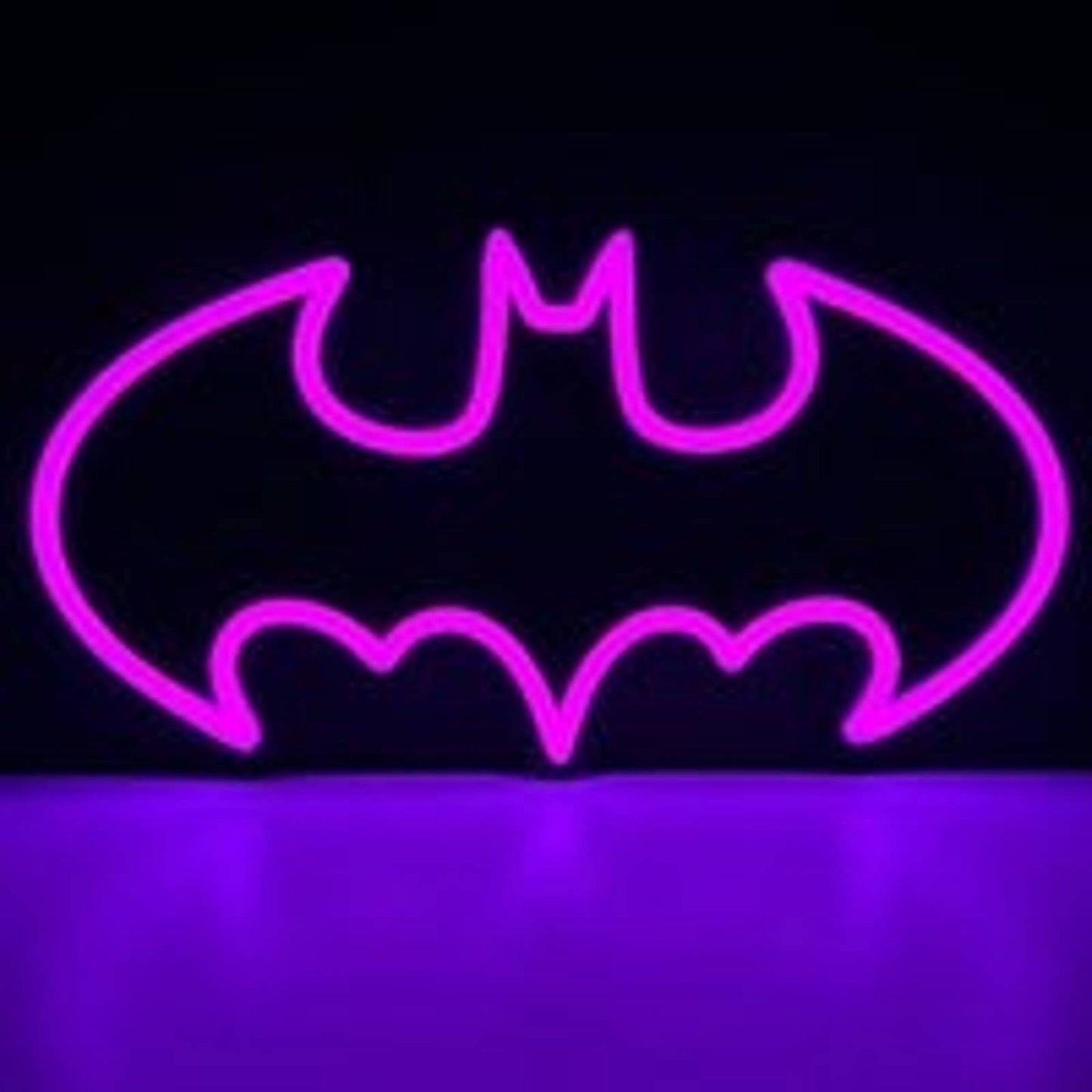 Fun Bright Pink Batman Super Hero LED Night Light Gotham DC Comic Decor