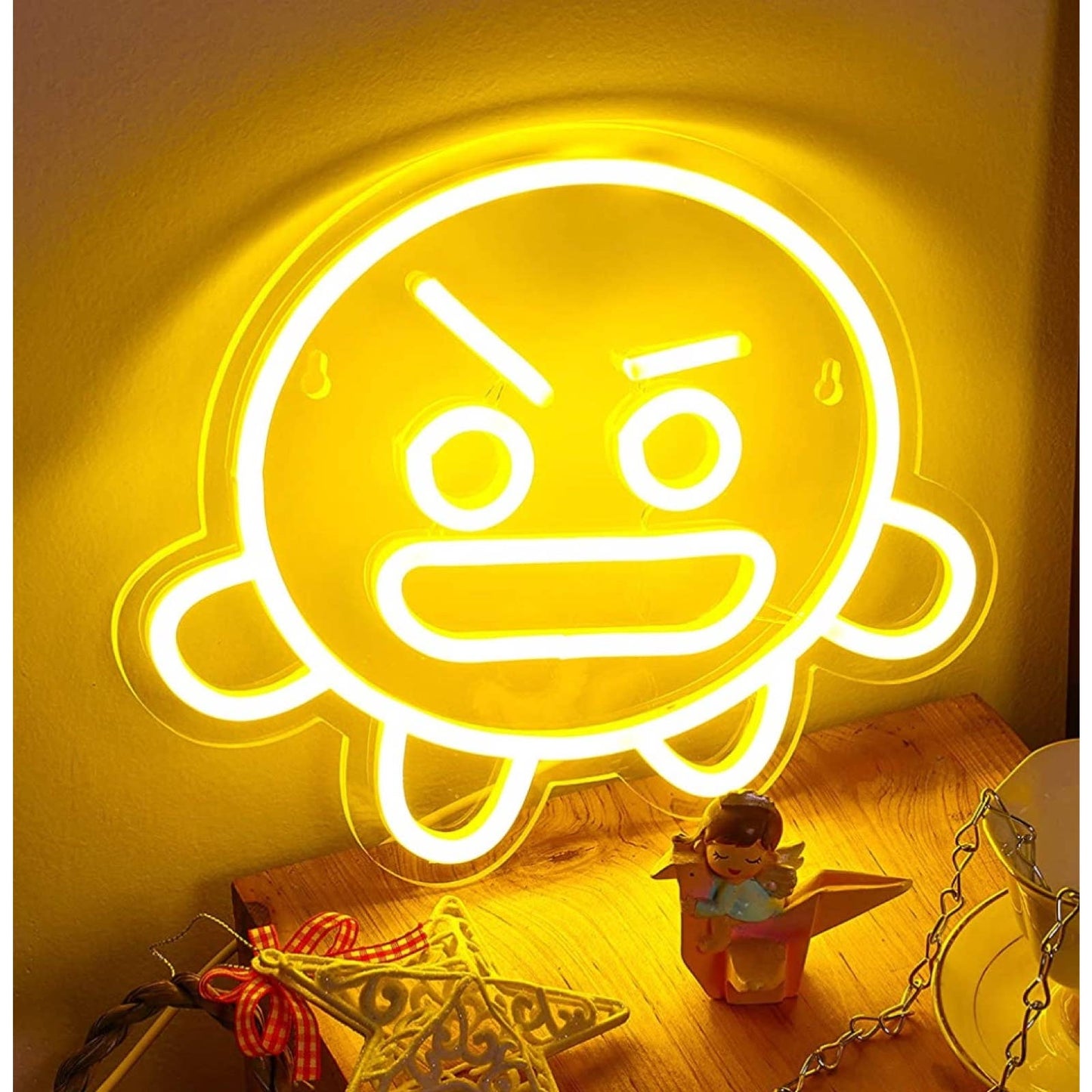 Funny Bright Crazy Round Monster LED Night Light Game Room Wall Decor