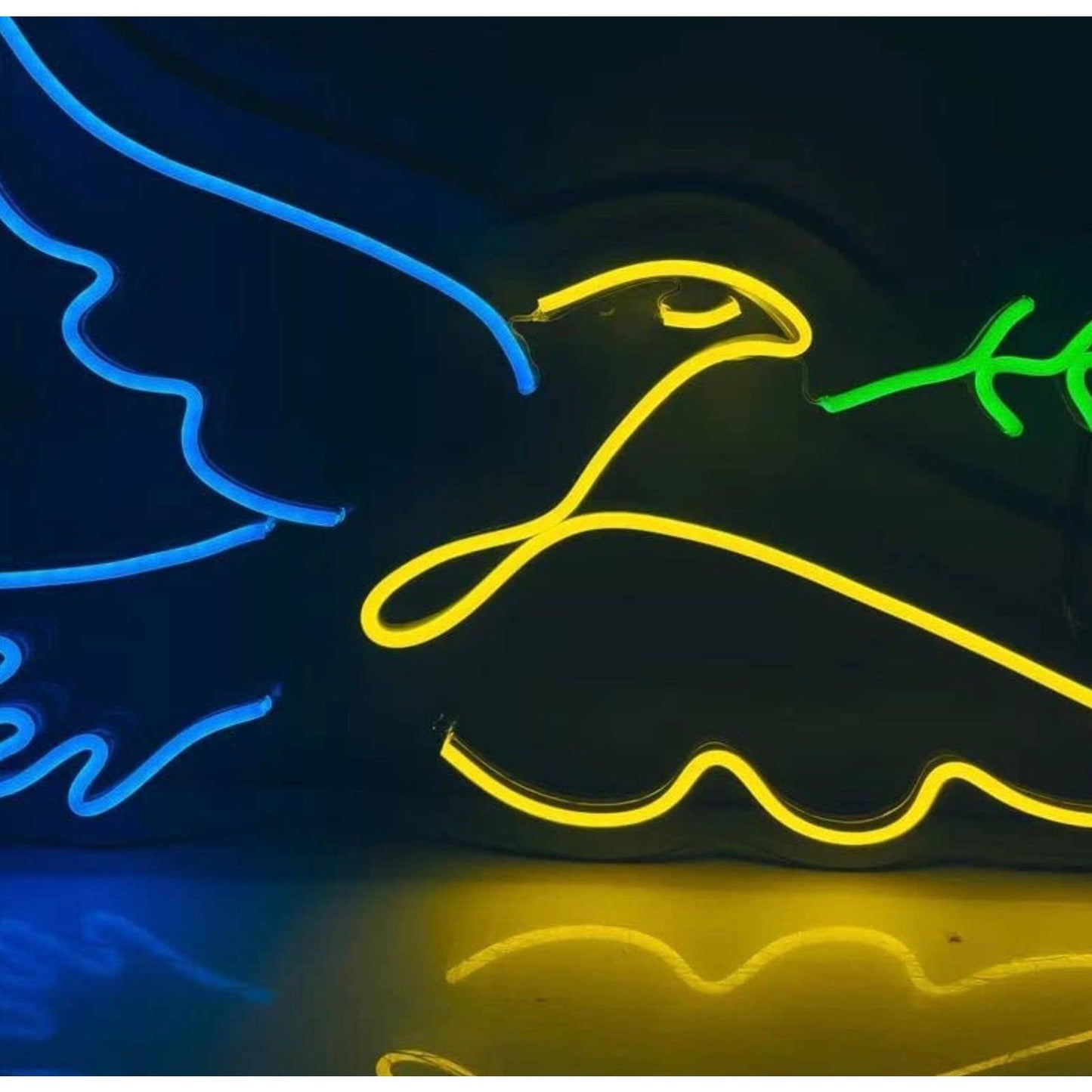 Lovely Bright Blue / Yellow Dove Bird LED Night Light Room Wall Decoration