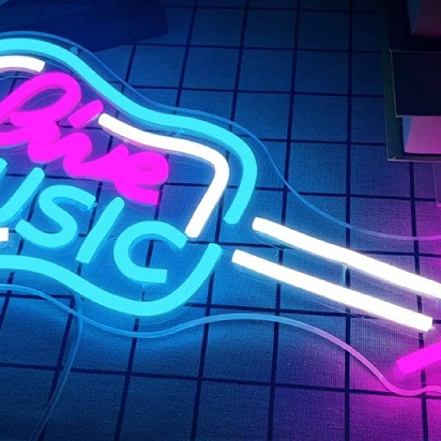 Fun Bright Colorful Electric Arrow Guitar Live Music LED Night Light Concert