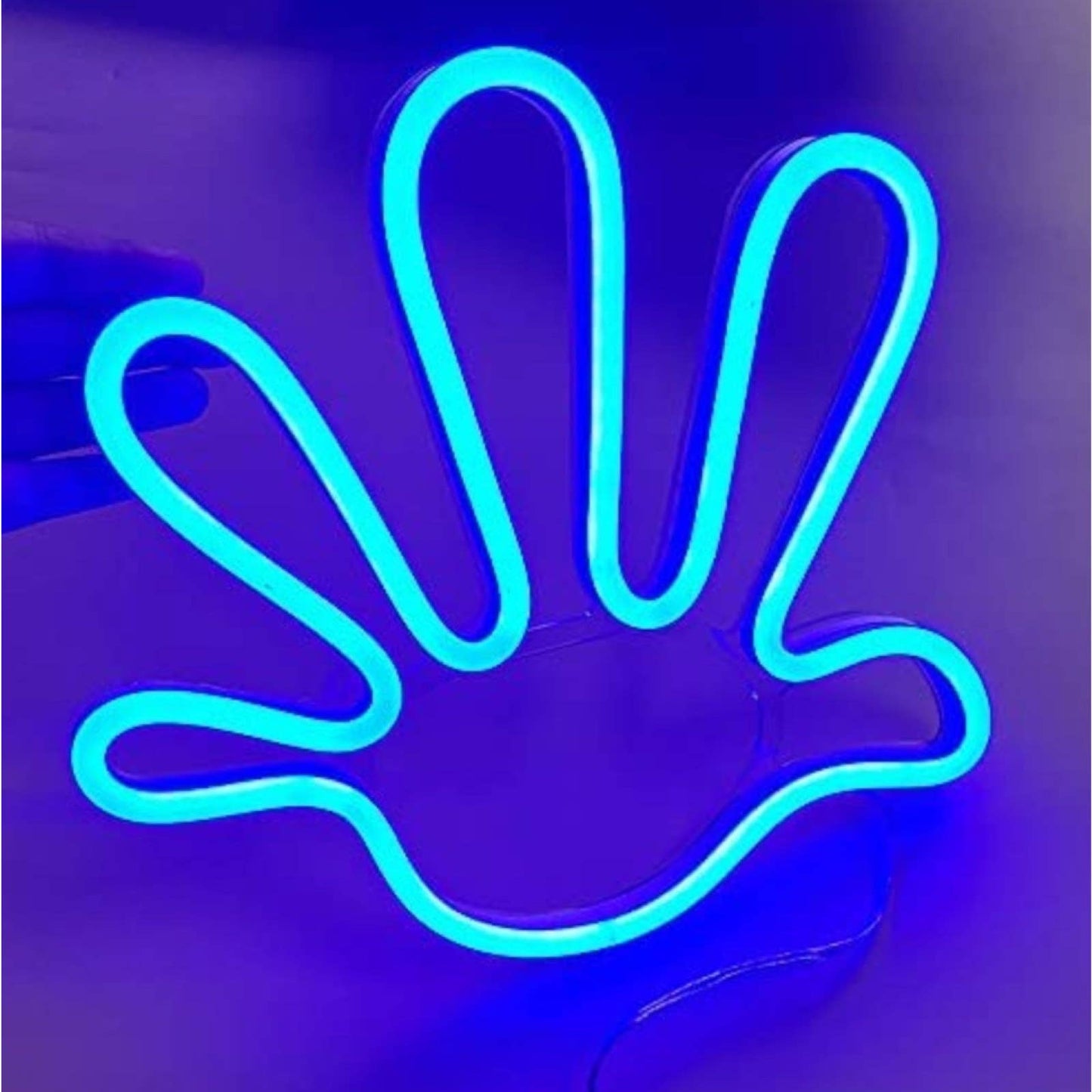 Fun Bright Blue Fat Hand LED Night Light Room Wall Decoration