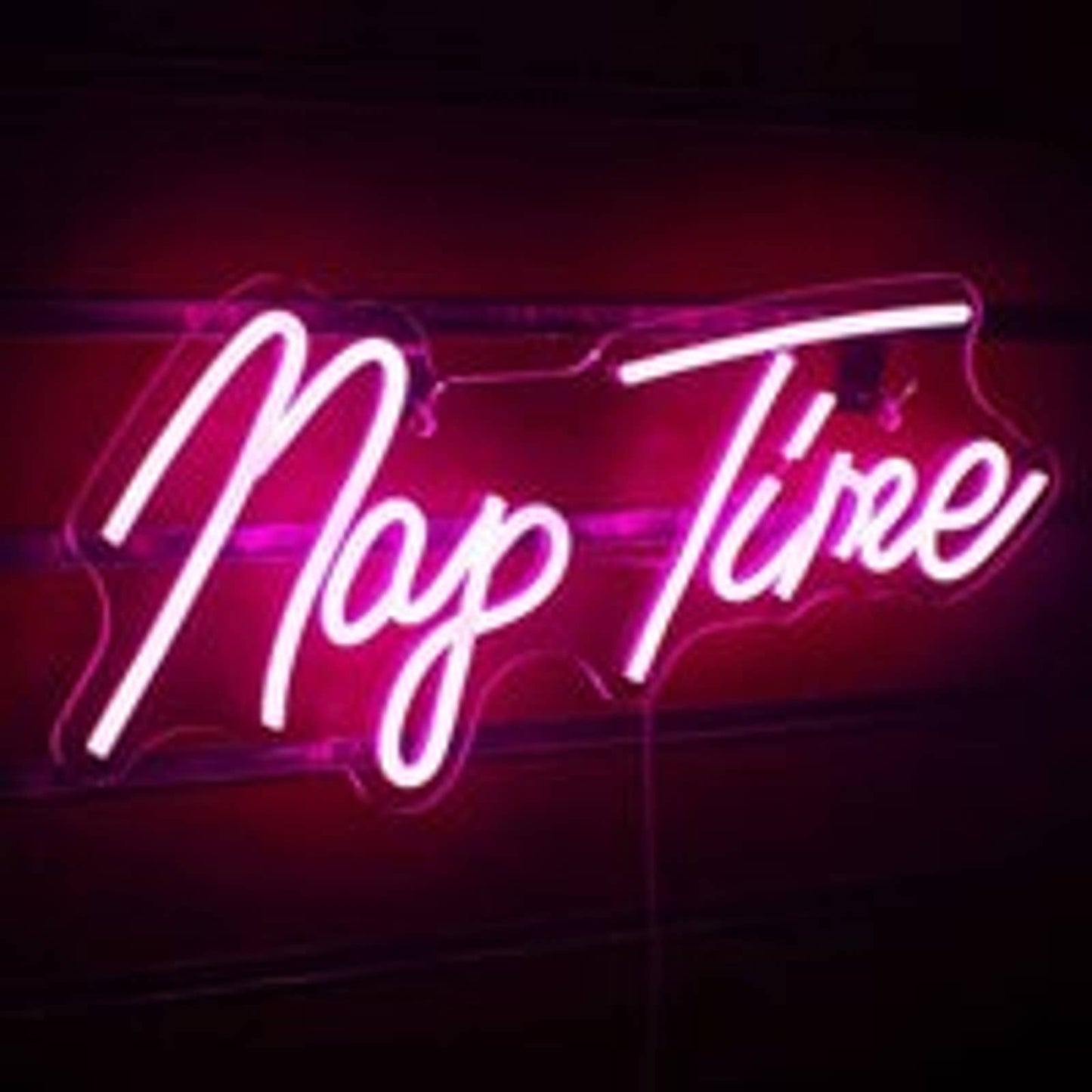 Adorable Bright Pink “Nap Time” LED Night Light Sign Room Wall Decoration