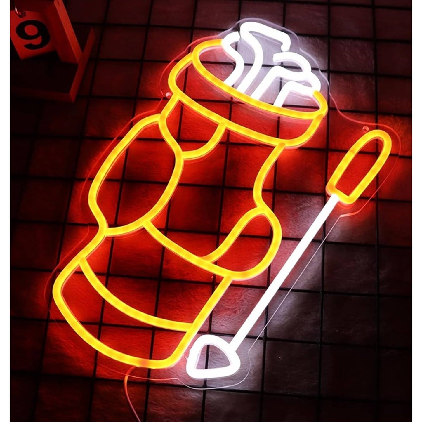 Fun Vivid Bright Golf Bag and Clubs LED Night Light Room Wall Decor