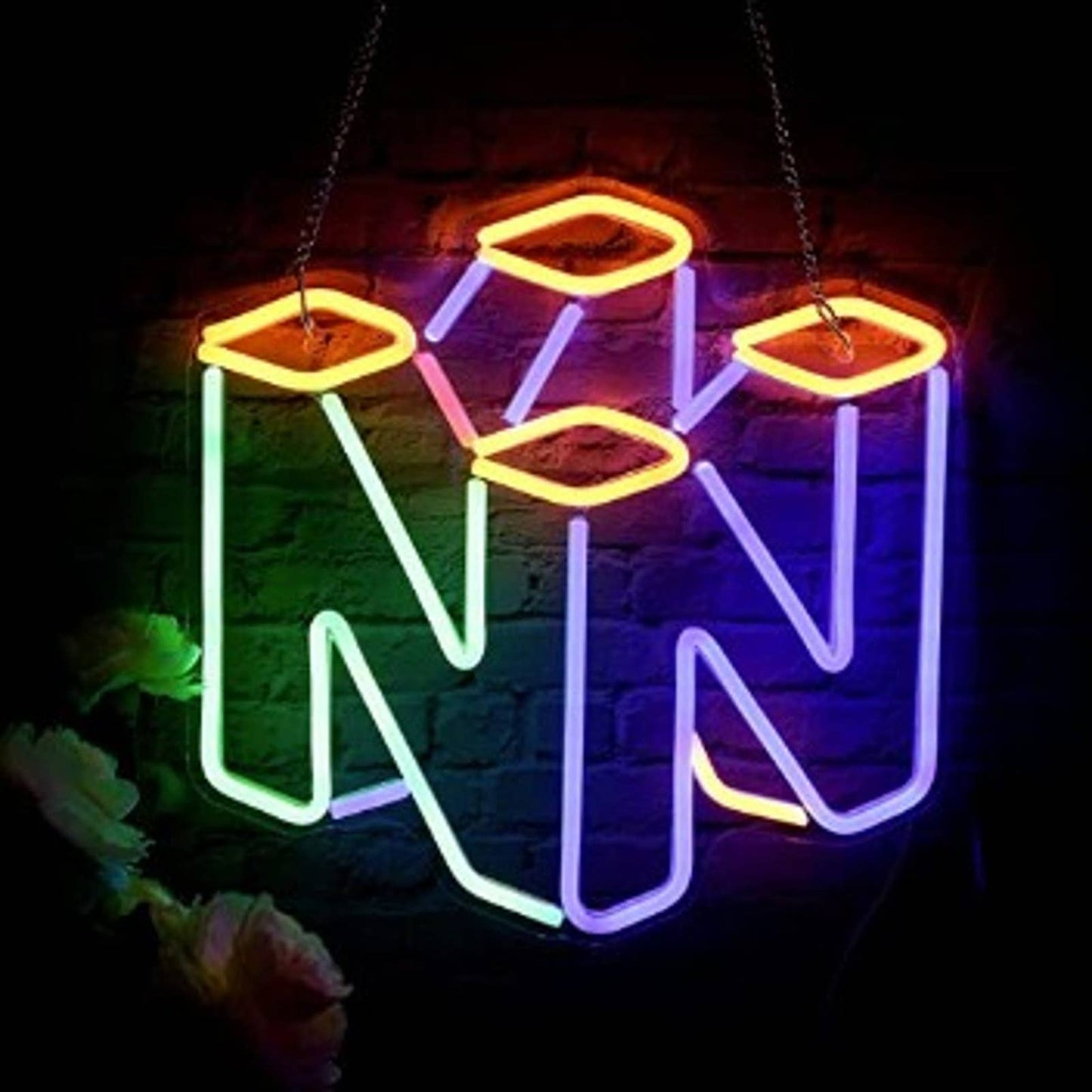 Fun Vivid Bright Nintendo N64 3D Logo LED Night Light Game Room Wall Decoration