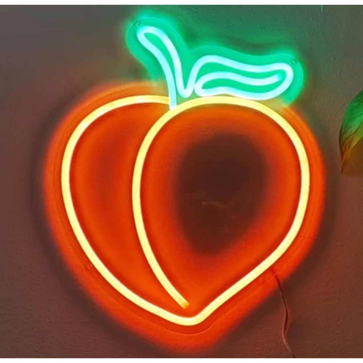 Tasty Bright Orange Peach LED Night Light Fruit Room Wall Decoration