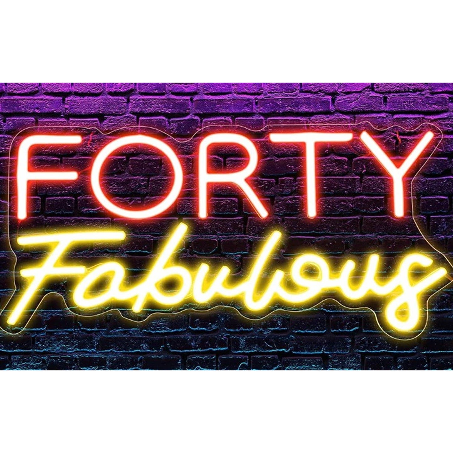 Vivid Bright “Forty Fabulous” LED Night Light Celebration Party Decor
