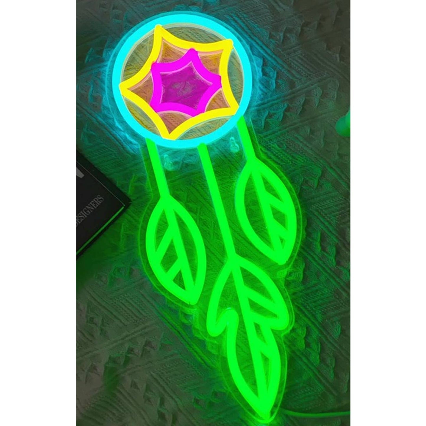 Lovely Bright Colorful Dream Catcher LED Night Light Room Wall Decoration