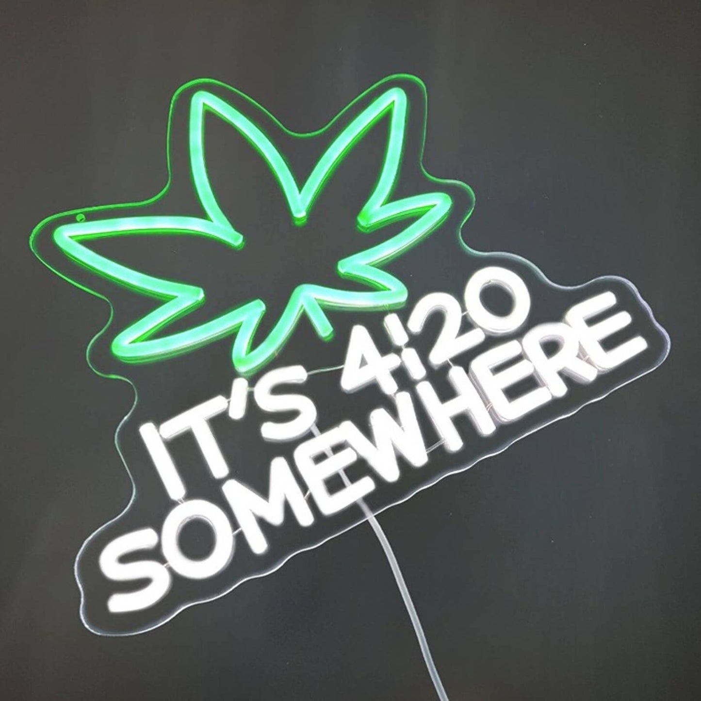 Vivid Bright “It’s 4:20 Somewhere” LED Night Light High Plant Room Decoration