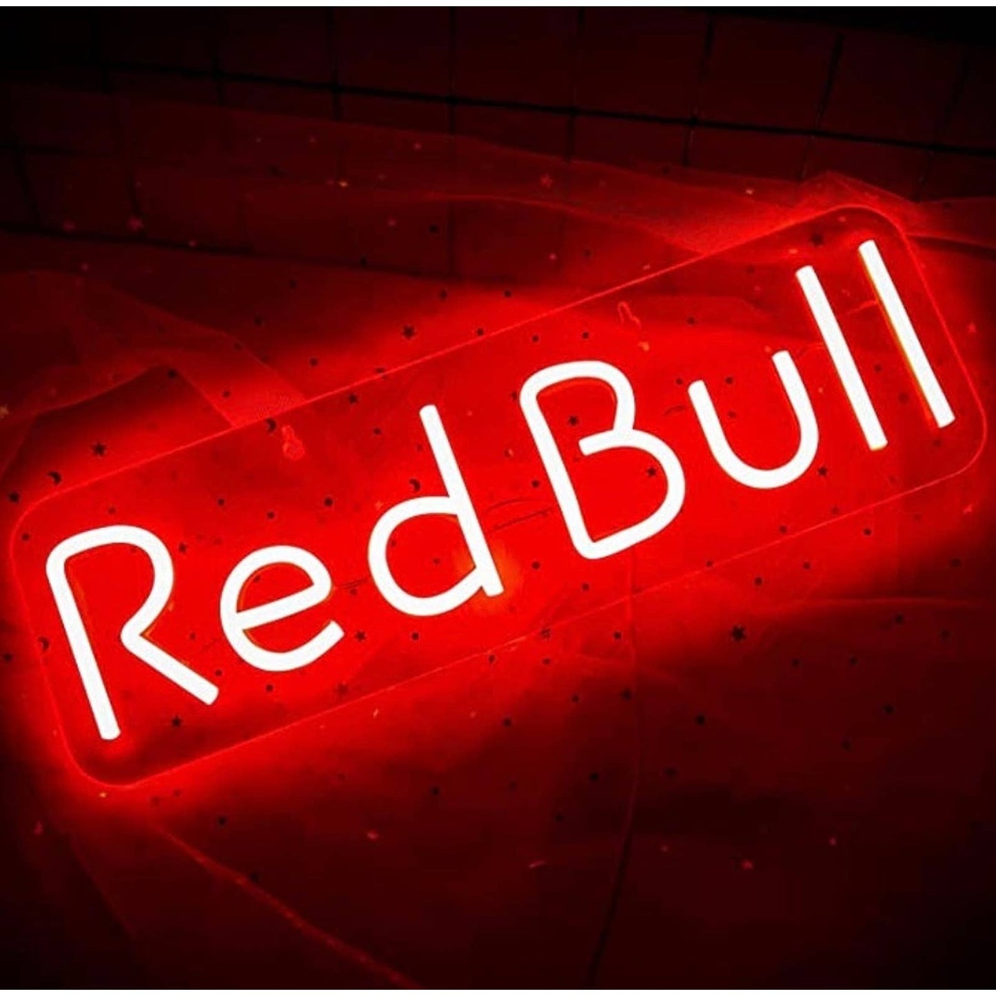 Vivid Bright Red Bull Energy Drink LED Night Light Room Wall Decoration