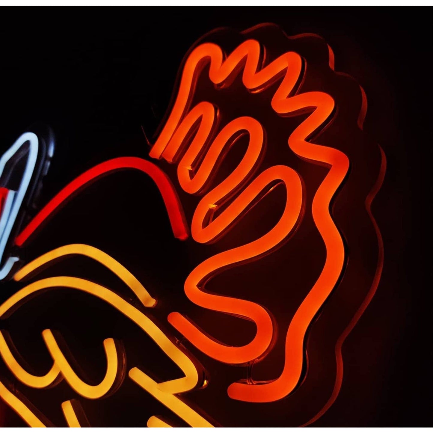 Large Bright Quality Detail Turkey LED Night Light Animal Bird Room Wall Art Dec
