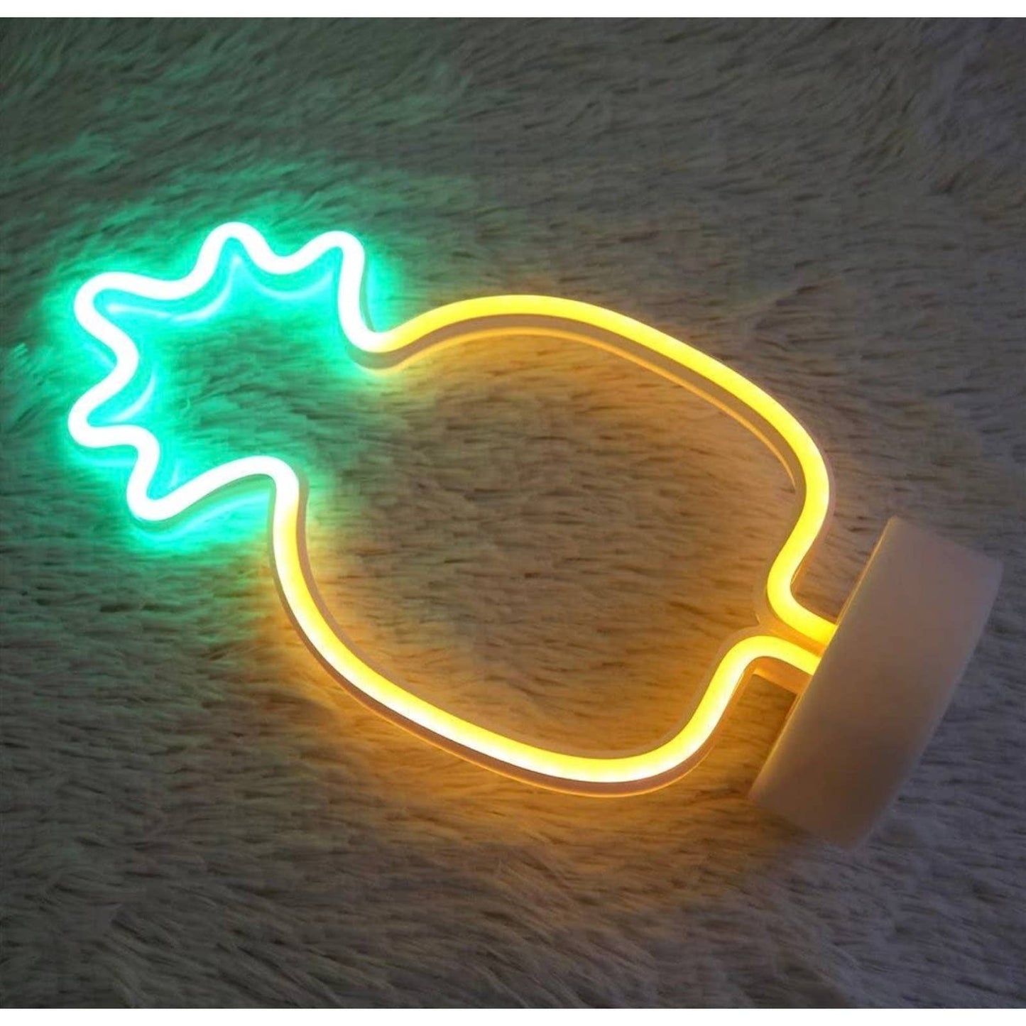 Yellow & Green LED Light Pineapple