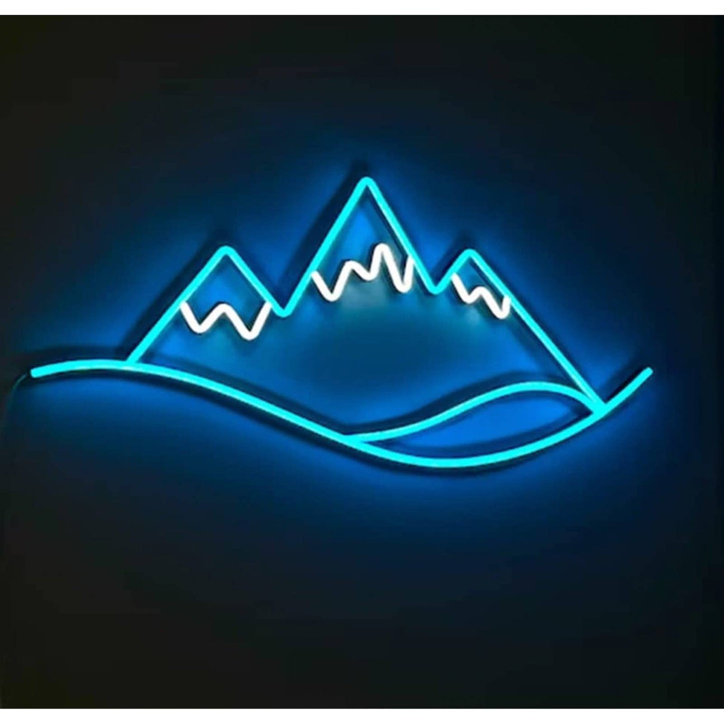 Lovely Blue Ice Top Mountain LED Night Light Room Wall Art Decor
