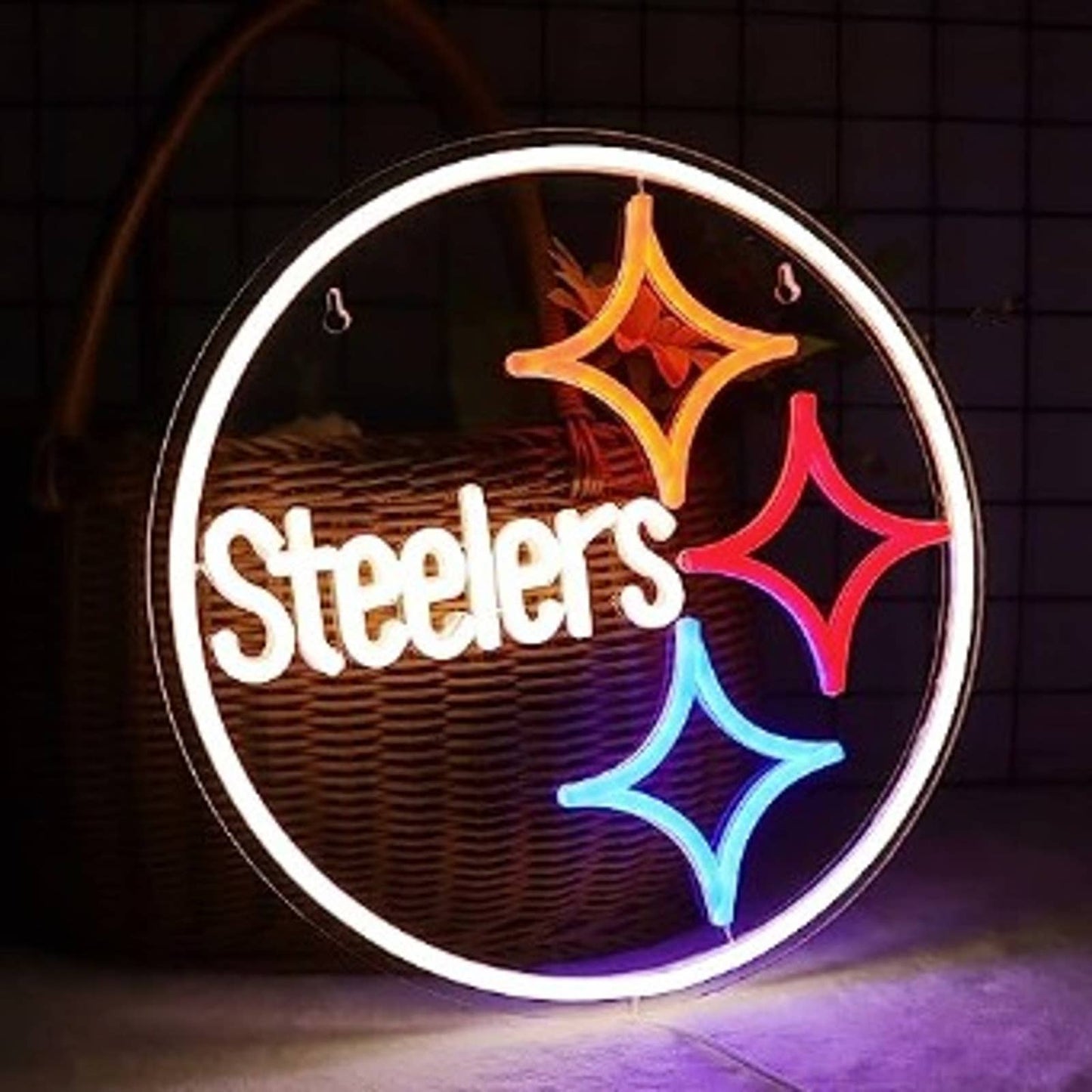 Vivid Bright Colorful Pittsburgh Steelers Football Team LED Light NFL Sport Sign