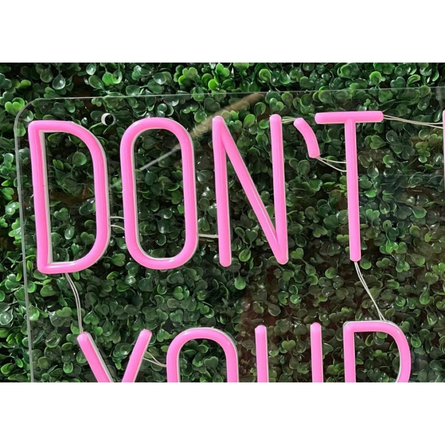 Lovely Large Bright Blue “Don’t Lose Your Fire” LED Light Room Motivation Decor