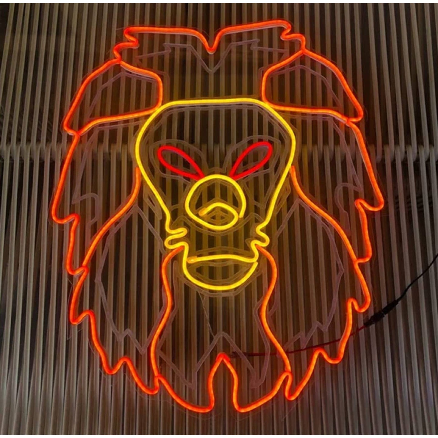 Warm Bright Strong Lion LED Night Light Room Wall Africa Animal Decoration