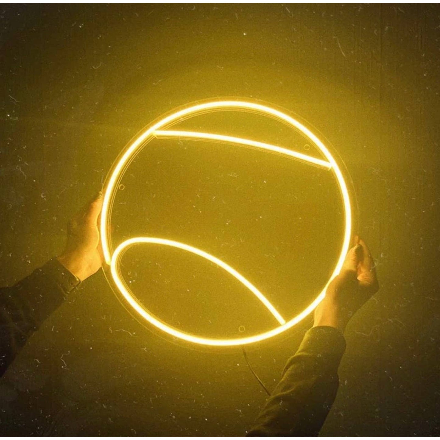 Lovely Bright Yellow Tennis Ball LED Night Light Sport Wall Room Decoration