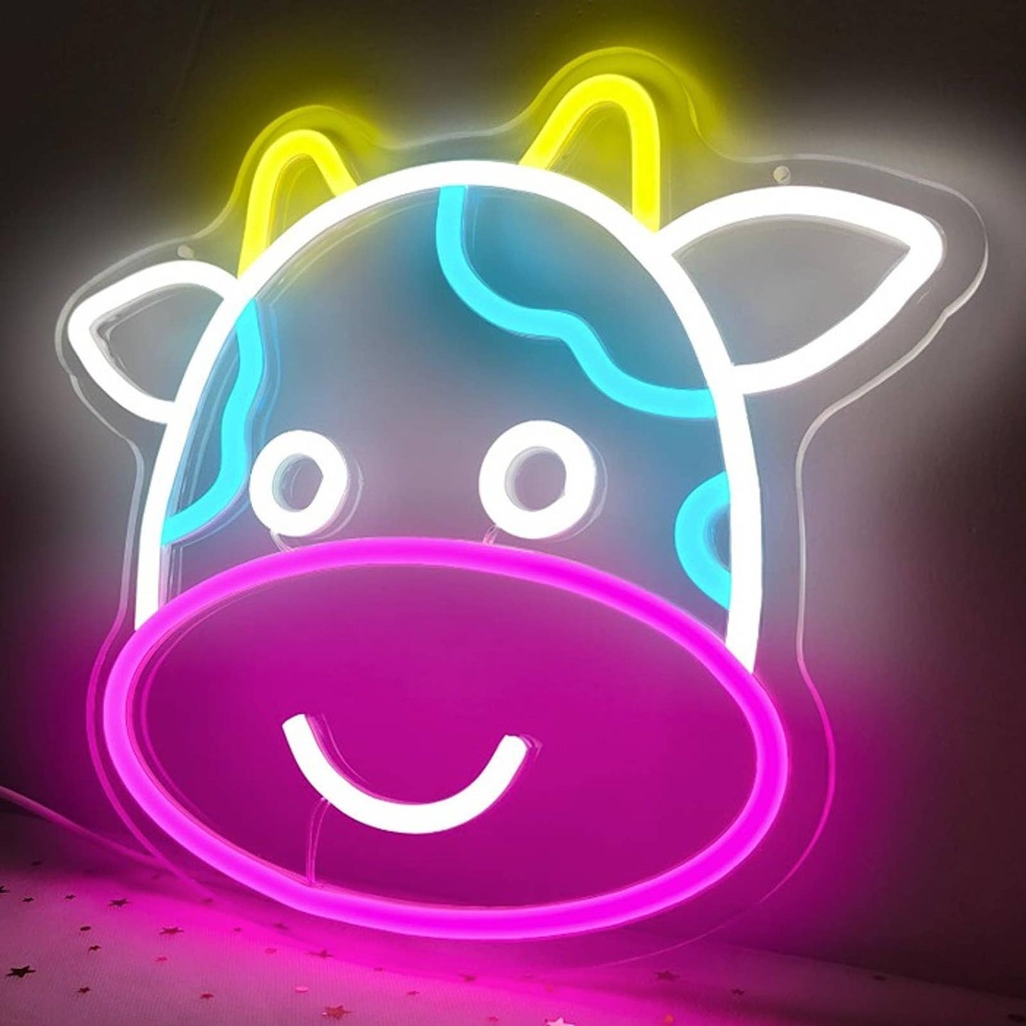 Super Cute Vivid Bright Baby Cow LED Night Light Barnyard Old McDonald Decor