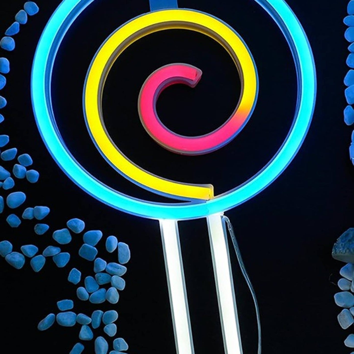 Lovely Bright Simple Sweet Lollipop LED Night Light Room Wall Decor