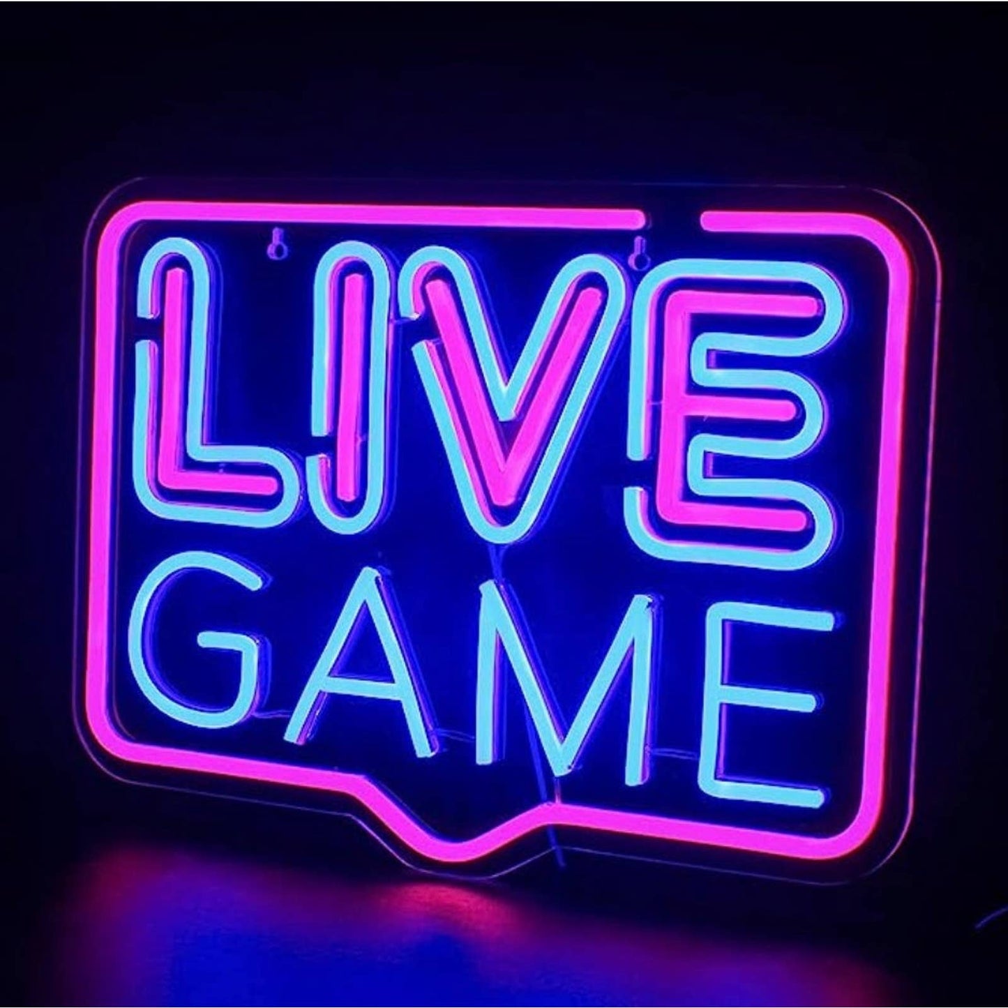 Fun Vivid Colorful LIVE Game LED Night Light Arcade Room Wall Streaming Decor