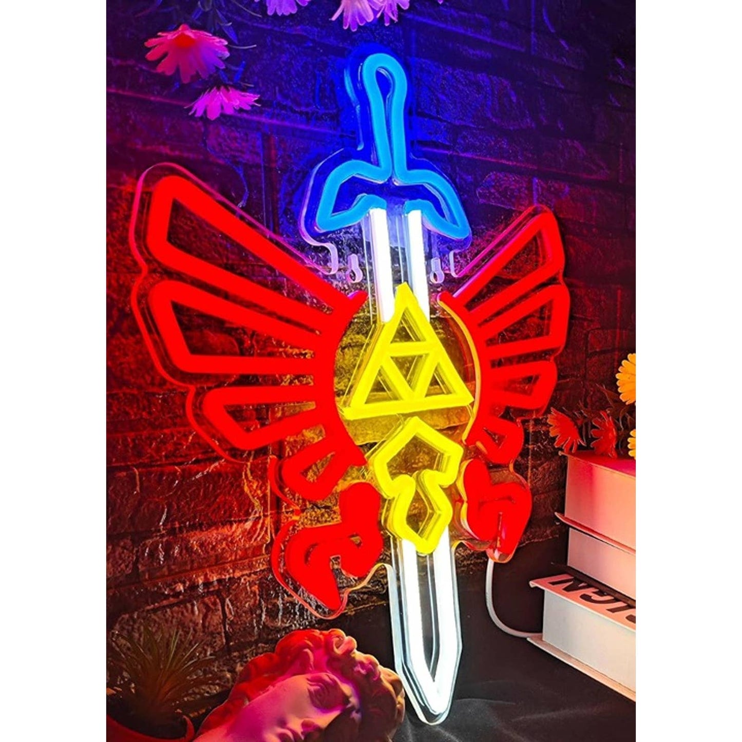 Legend of Zelda Master Sword Tri-Force LED Night Light Room Wall Decor