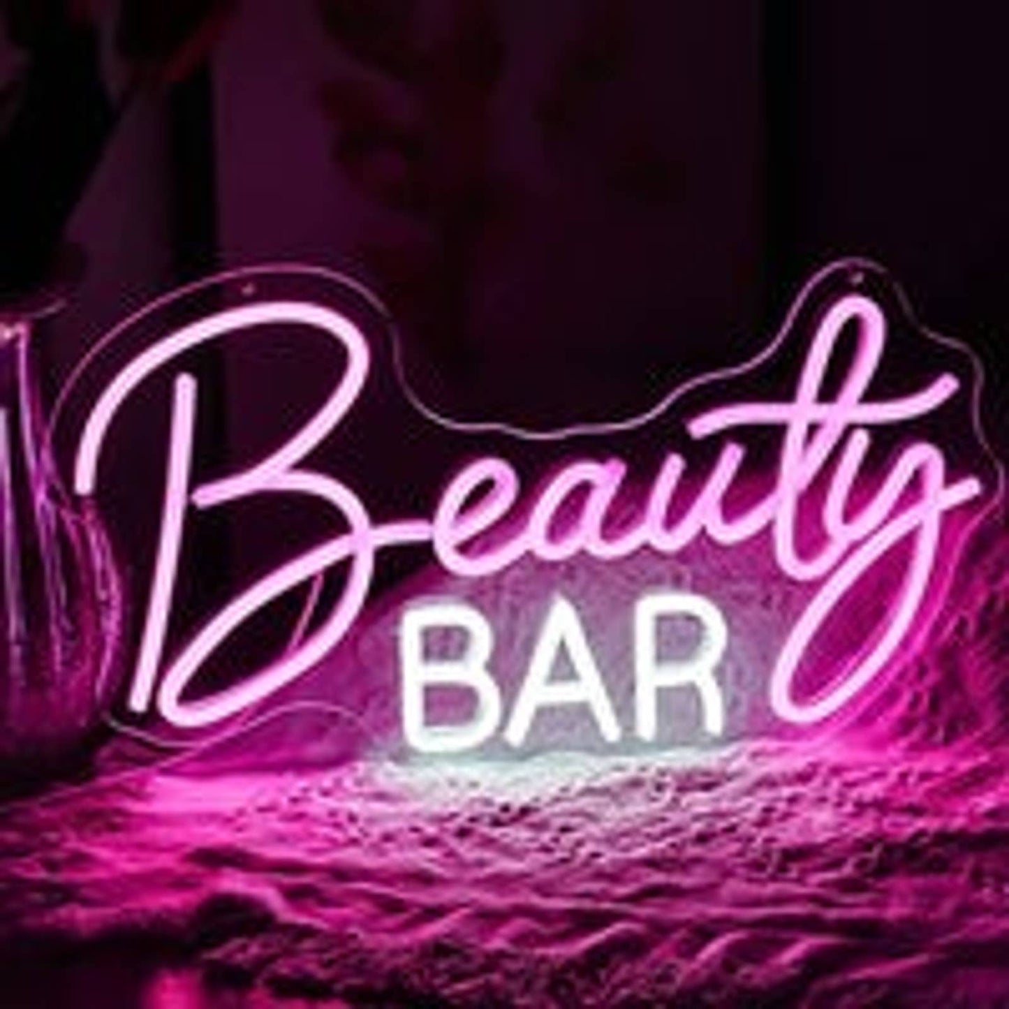 Lovely Bright Pink Beauty Bar LED Night Light Room Wall Decoration