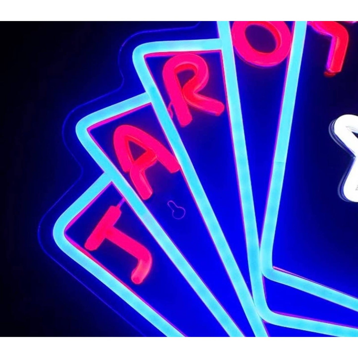 Lovely Bright Blue Poker Cards LED Night Light Game Room Casino Wall Decor