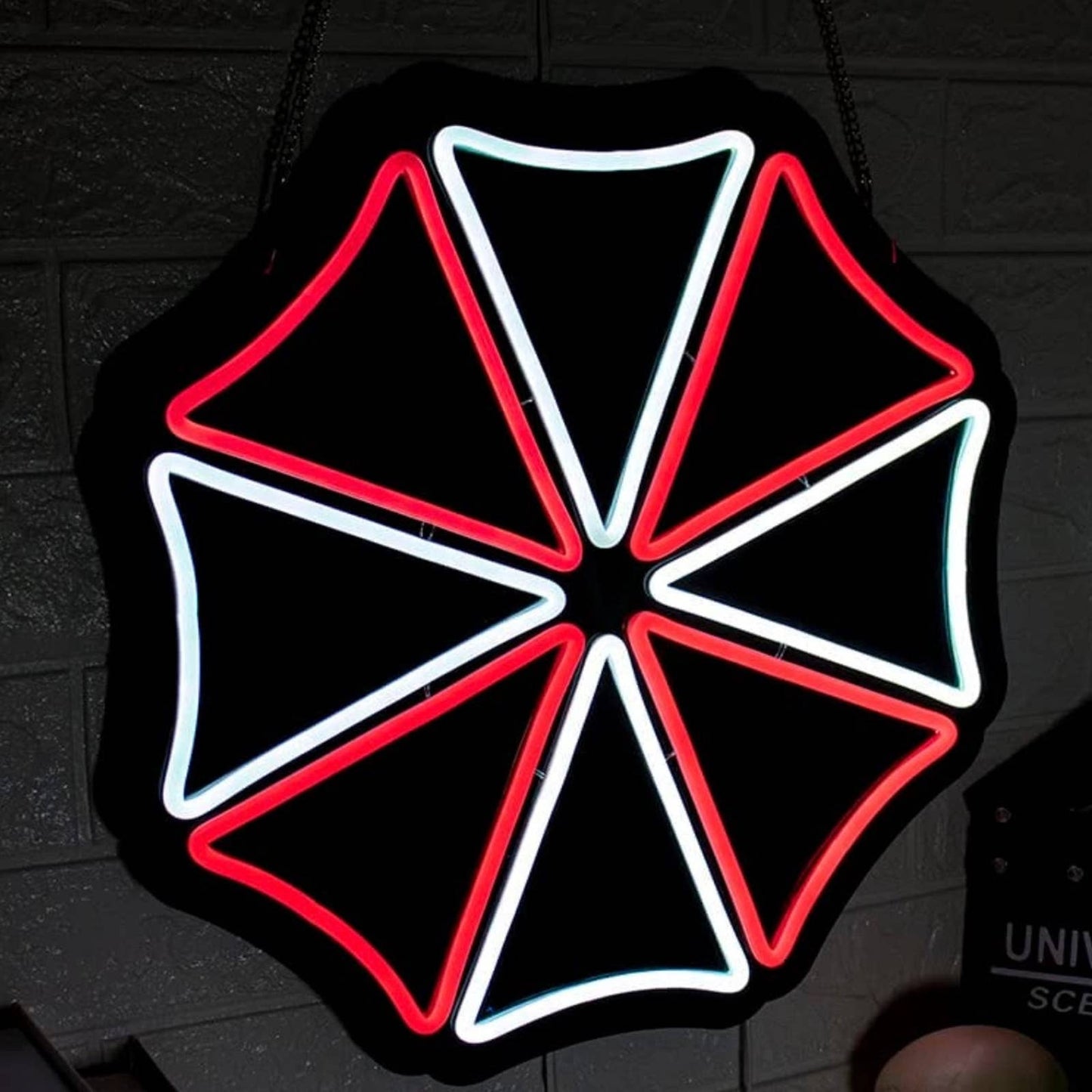 Vivid Bright Red & White Umbrella Corporation LED Video Game Light Resident Evil