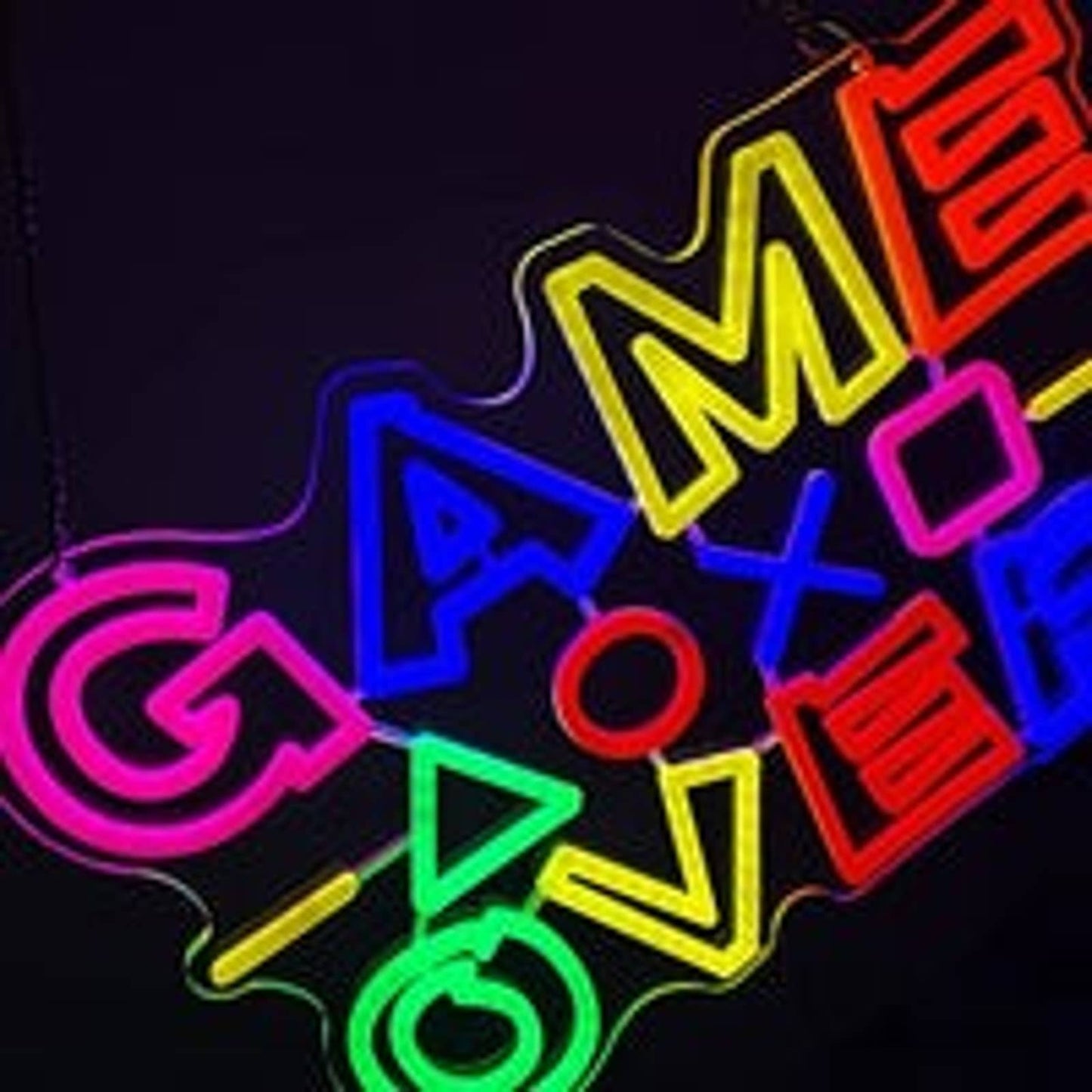 Fun Bright Vivid Colorful Game Over LED Night Light Super Mario Video Game Decor