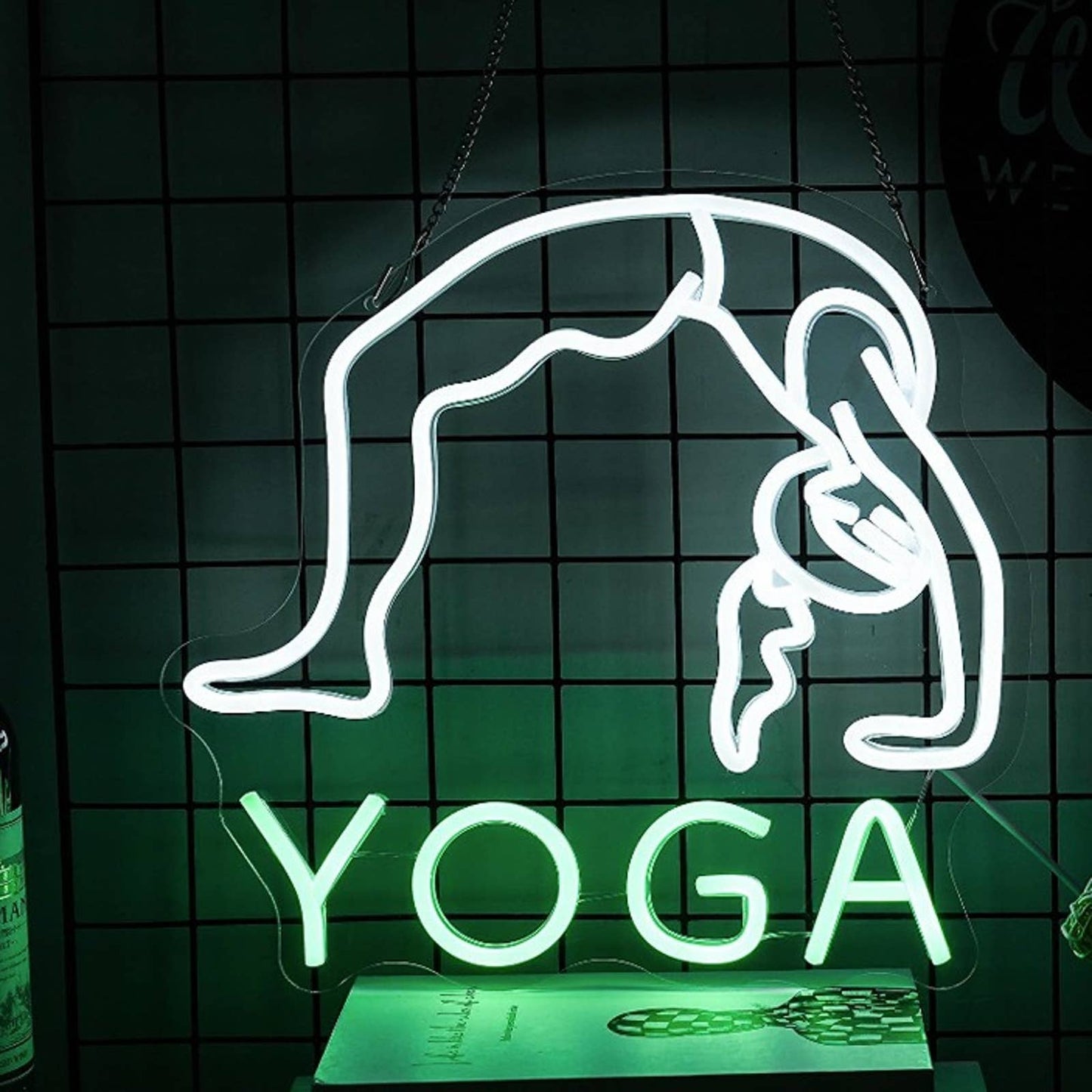 Vivid Bright Yoga LED Nigh Light Room Wall Relaxation Meditation Decoration