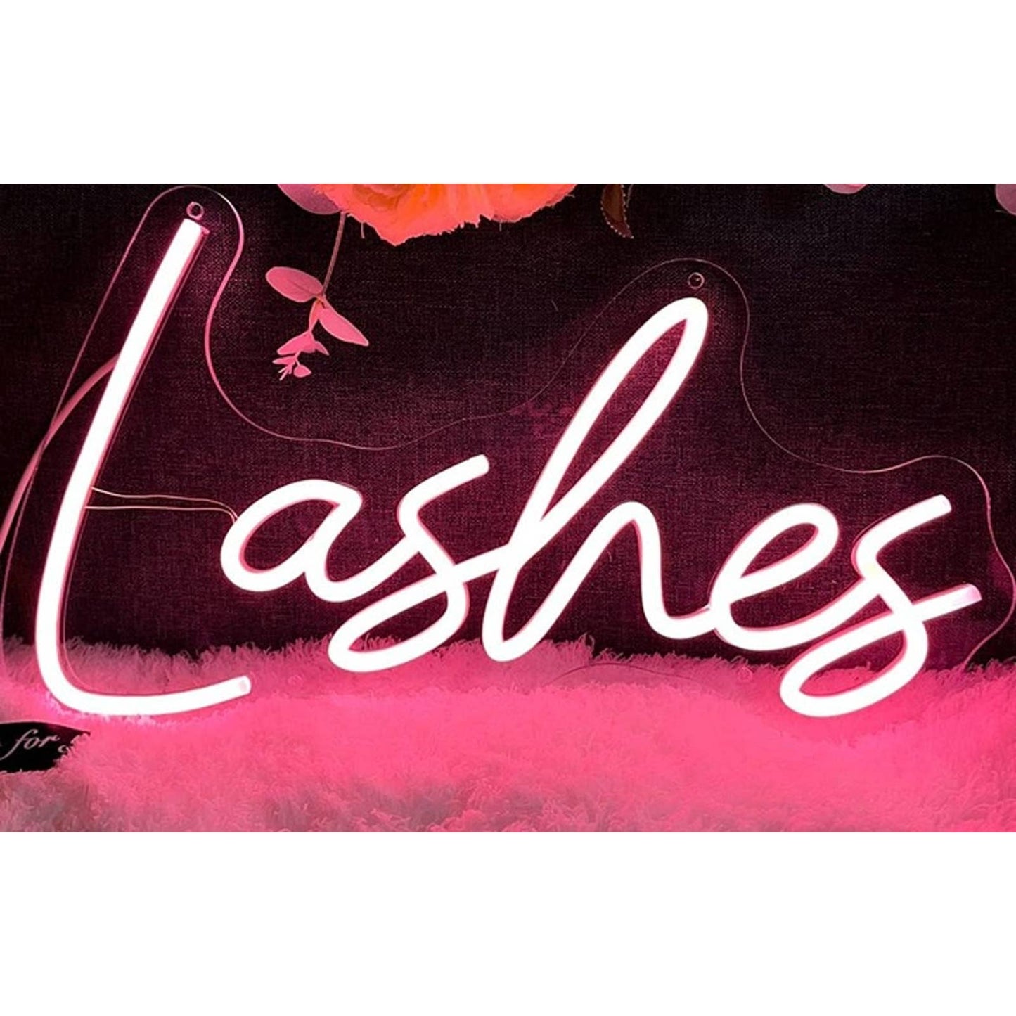 Lovely Bright Pink Eye “Lashes” LED Night Light Spa Salon Wall Room Decor